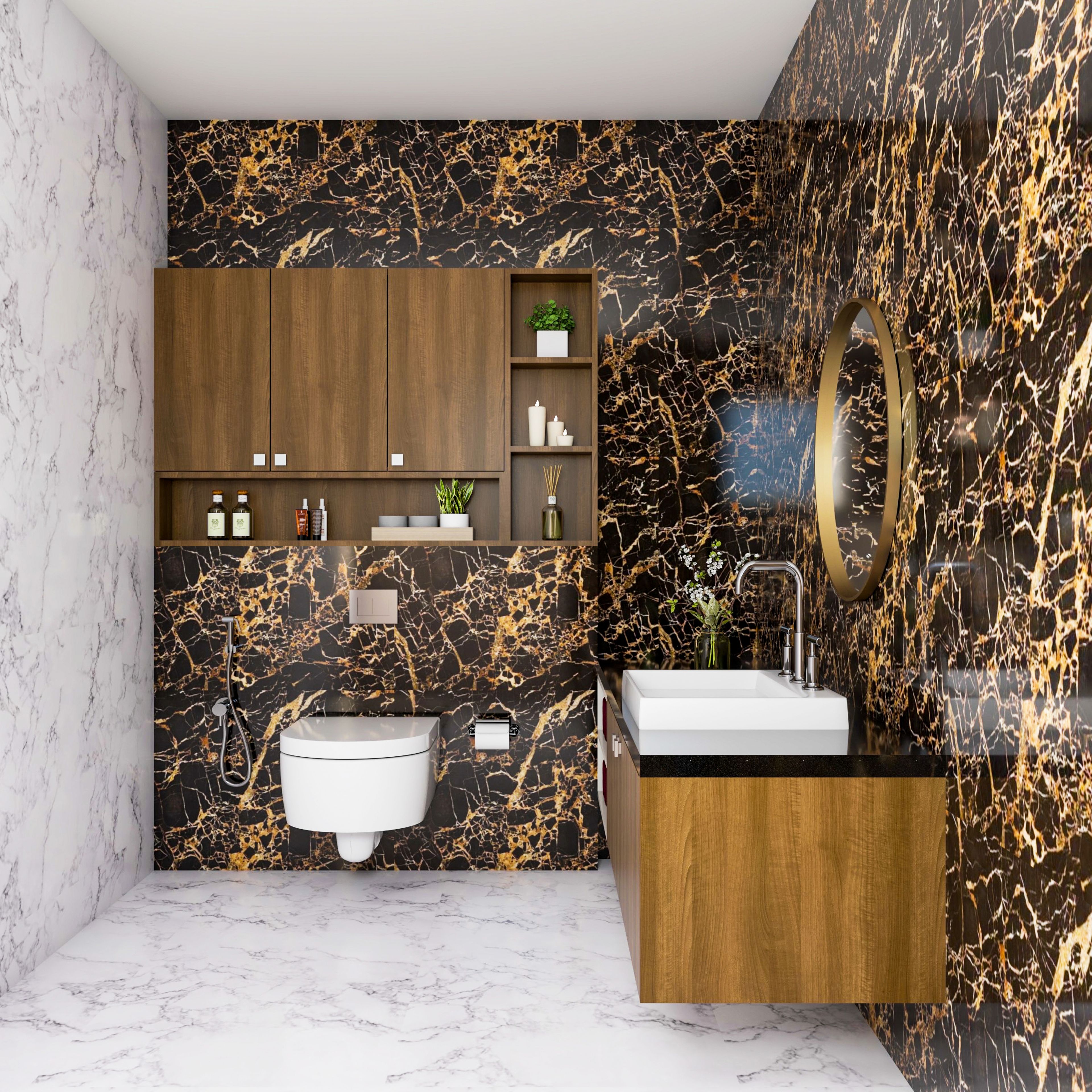 Gold Toned Luxury Bathroom