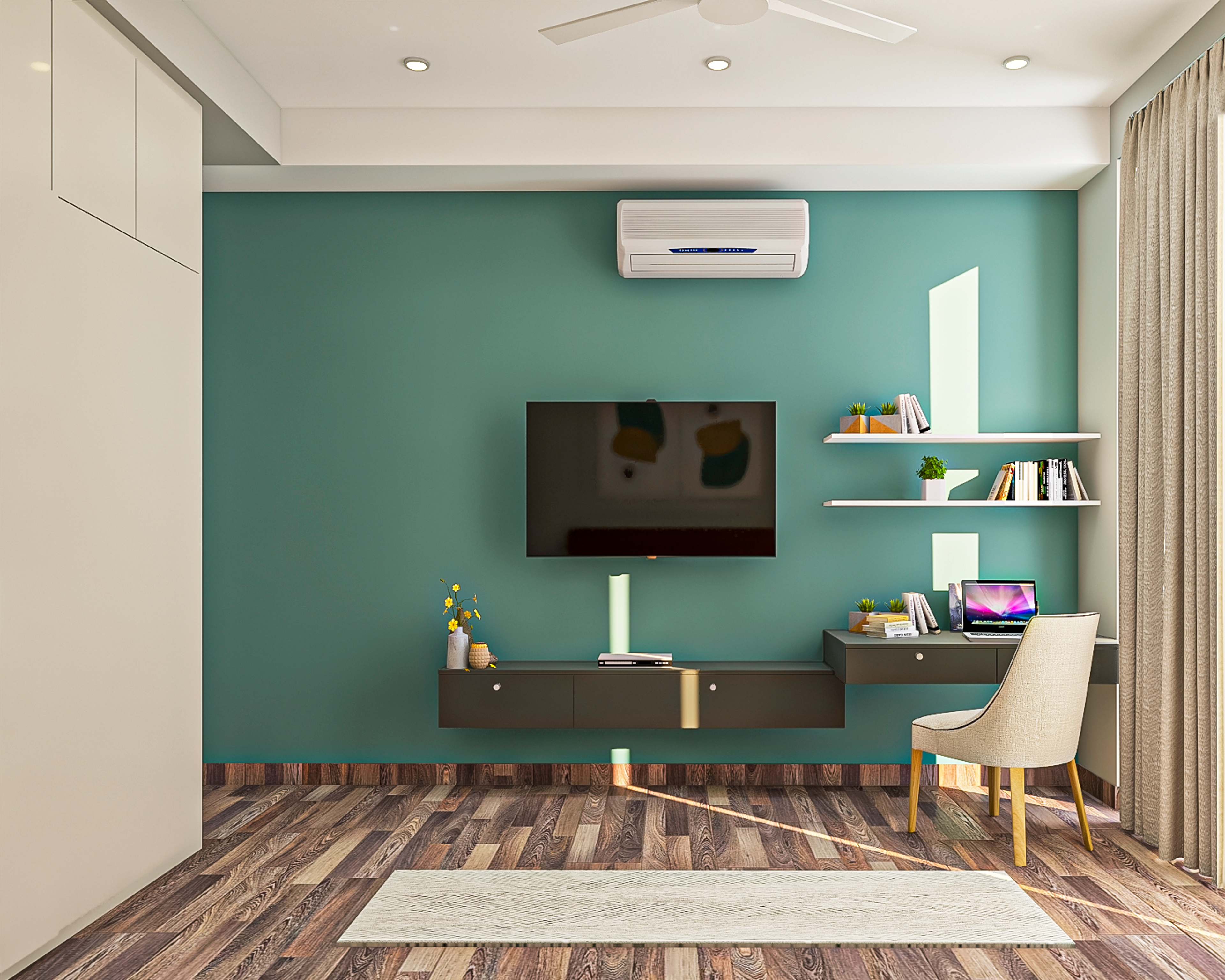 Modern Compact Guest Room Design For Rental Homes - Livspace