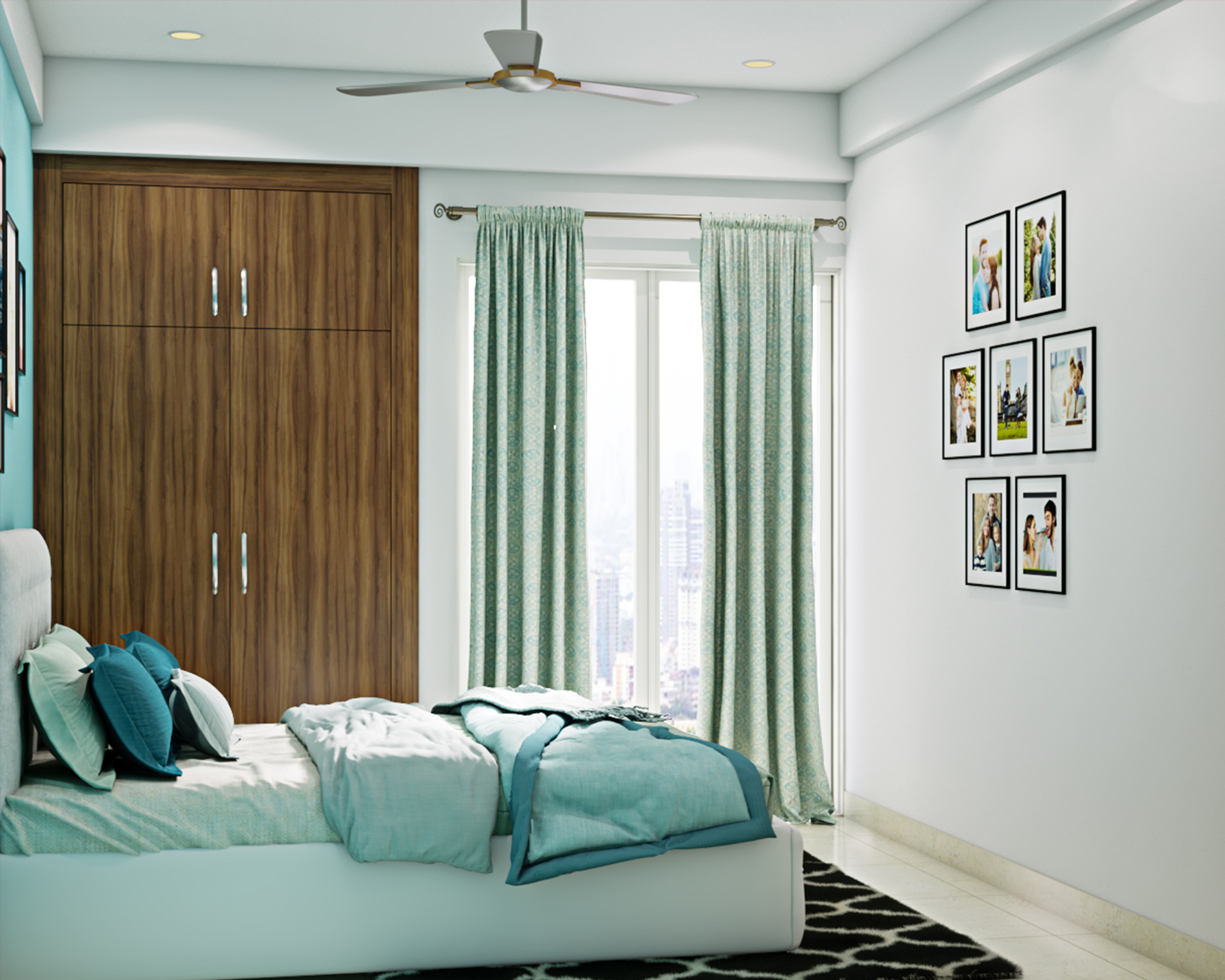 Compact Guest Bedroom With Modern Cool Interiors - Livspace