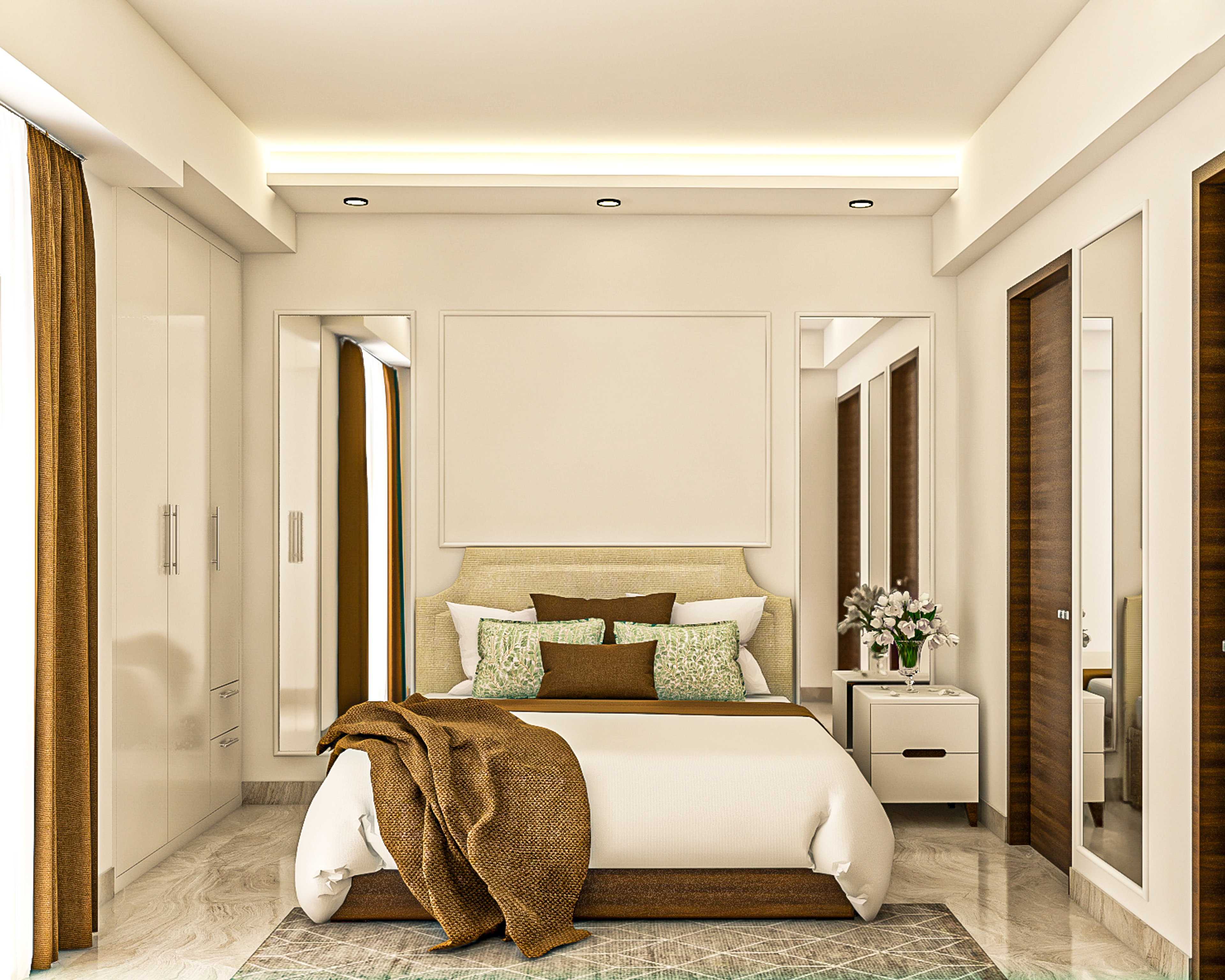 Modern Compact White Themed Guest Room Ideas