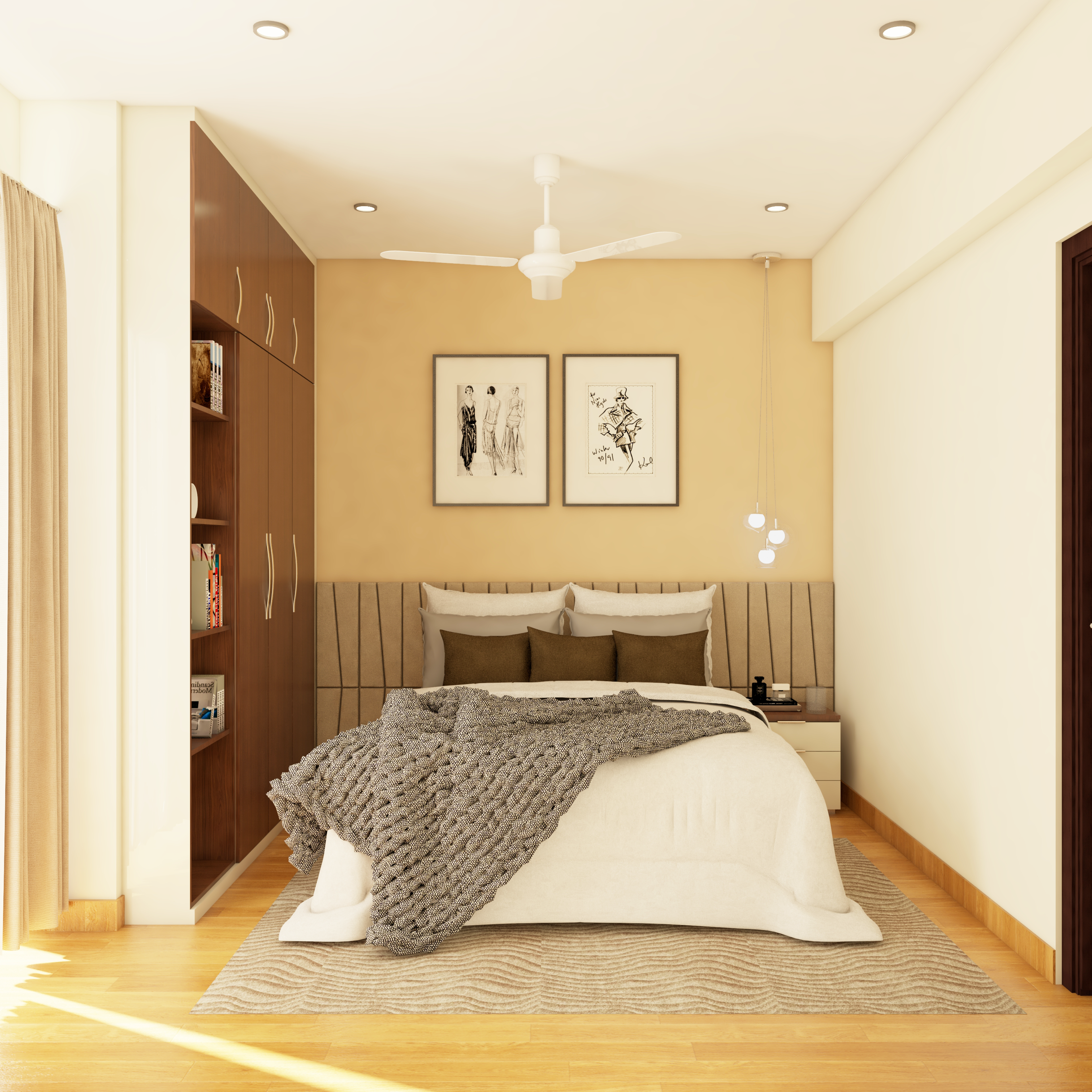 Warm Cosy Modern Guest Room Design Ideas