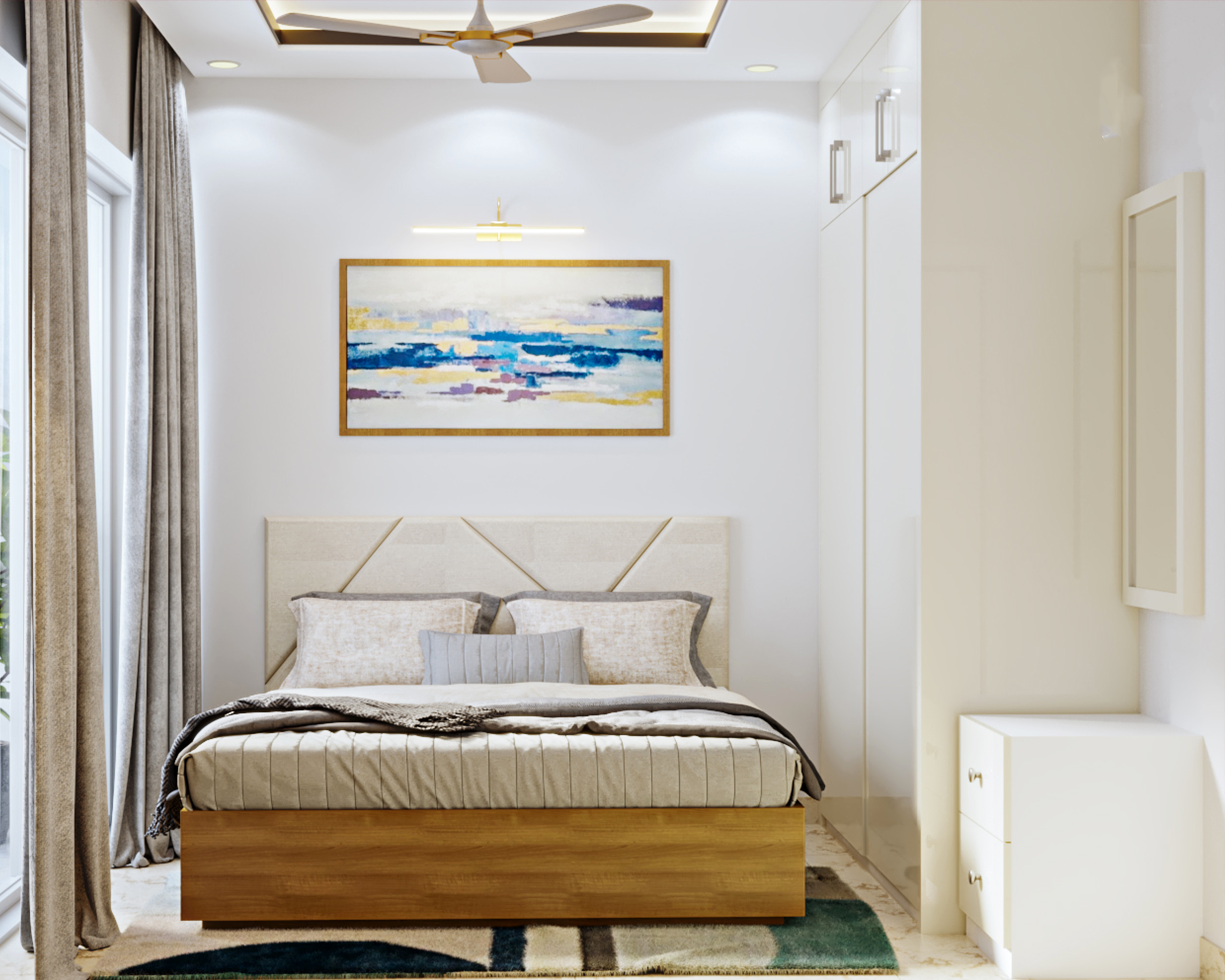 Modern Multifunctional Compact Guest Room Design