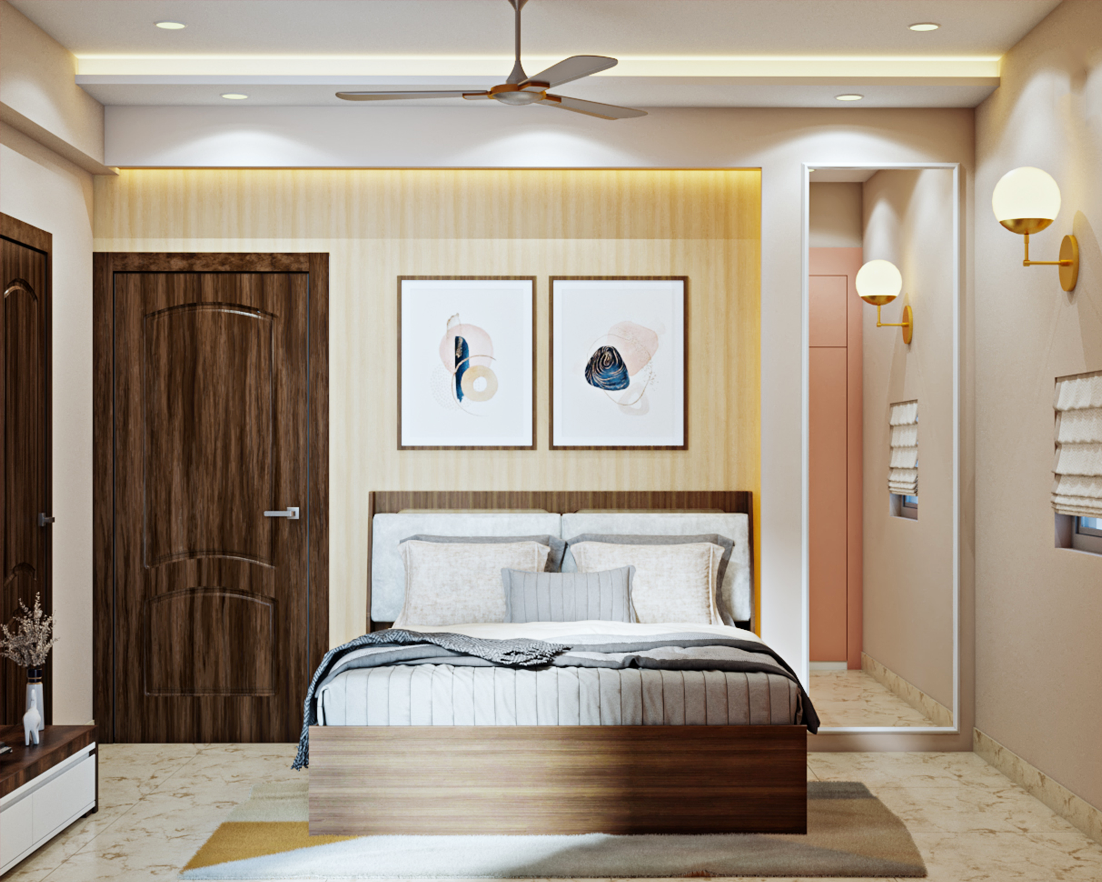 Modern Well-Lit Guest Bedroom Design Ideas