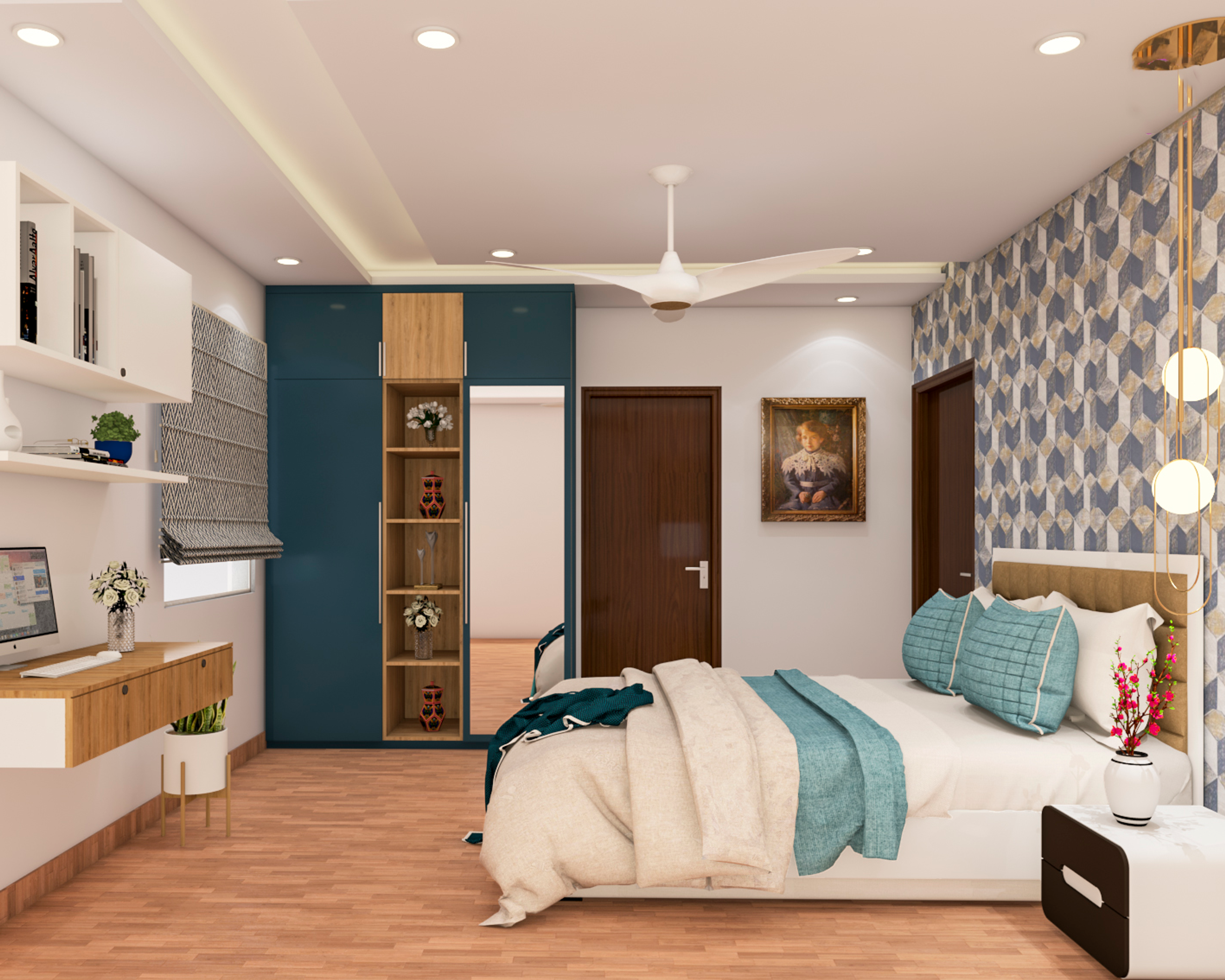 Spacious Easy To Maintain Guest Bedroom With Modern Interiors - Livspace