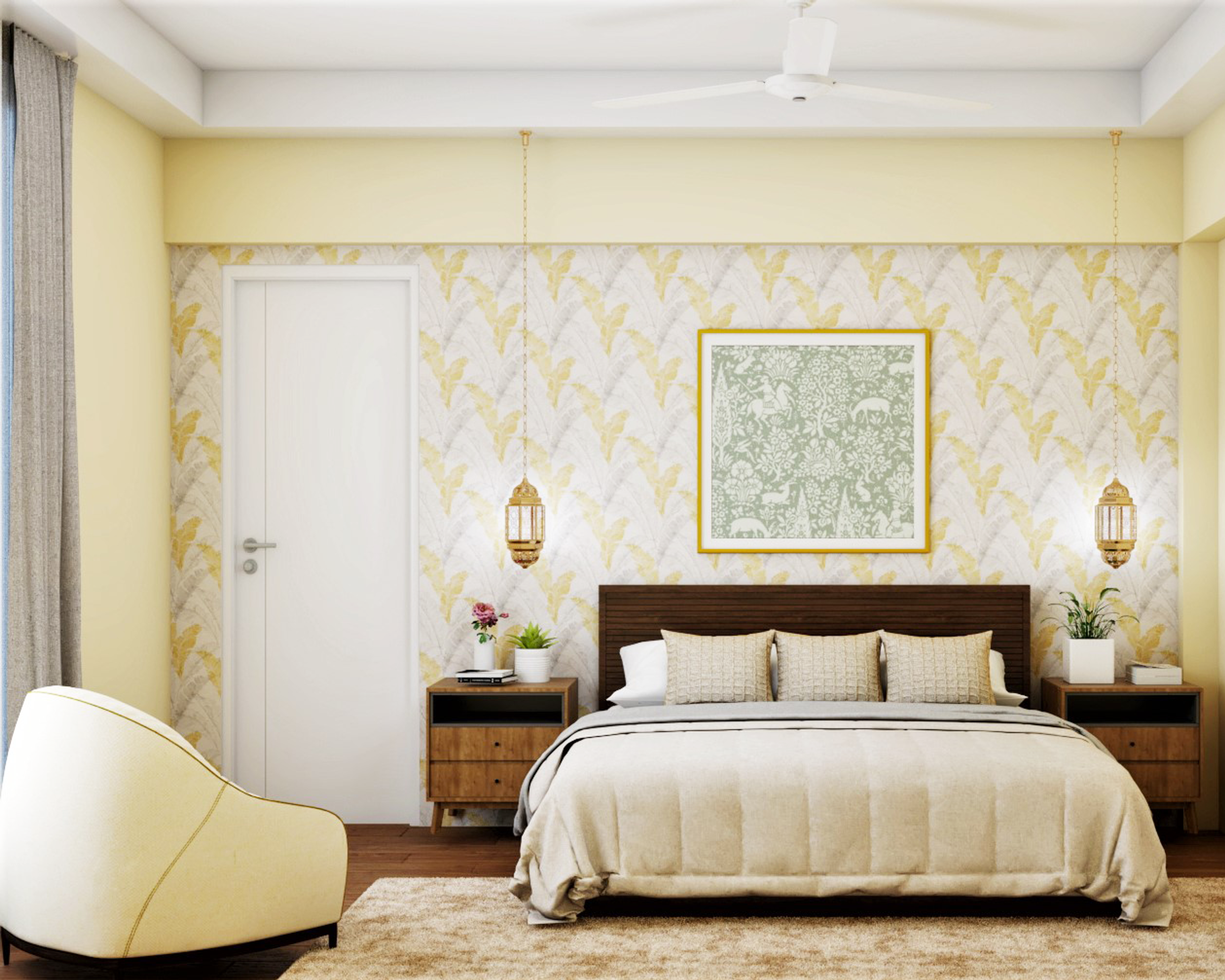 Spacious Guest Bedroom With Modern Interiors - Livspace