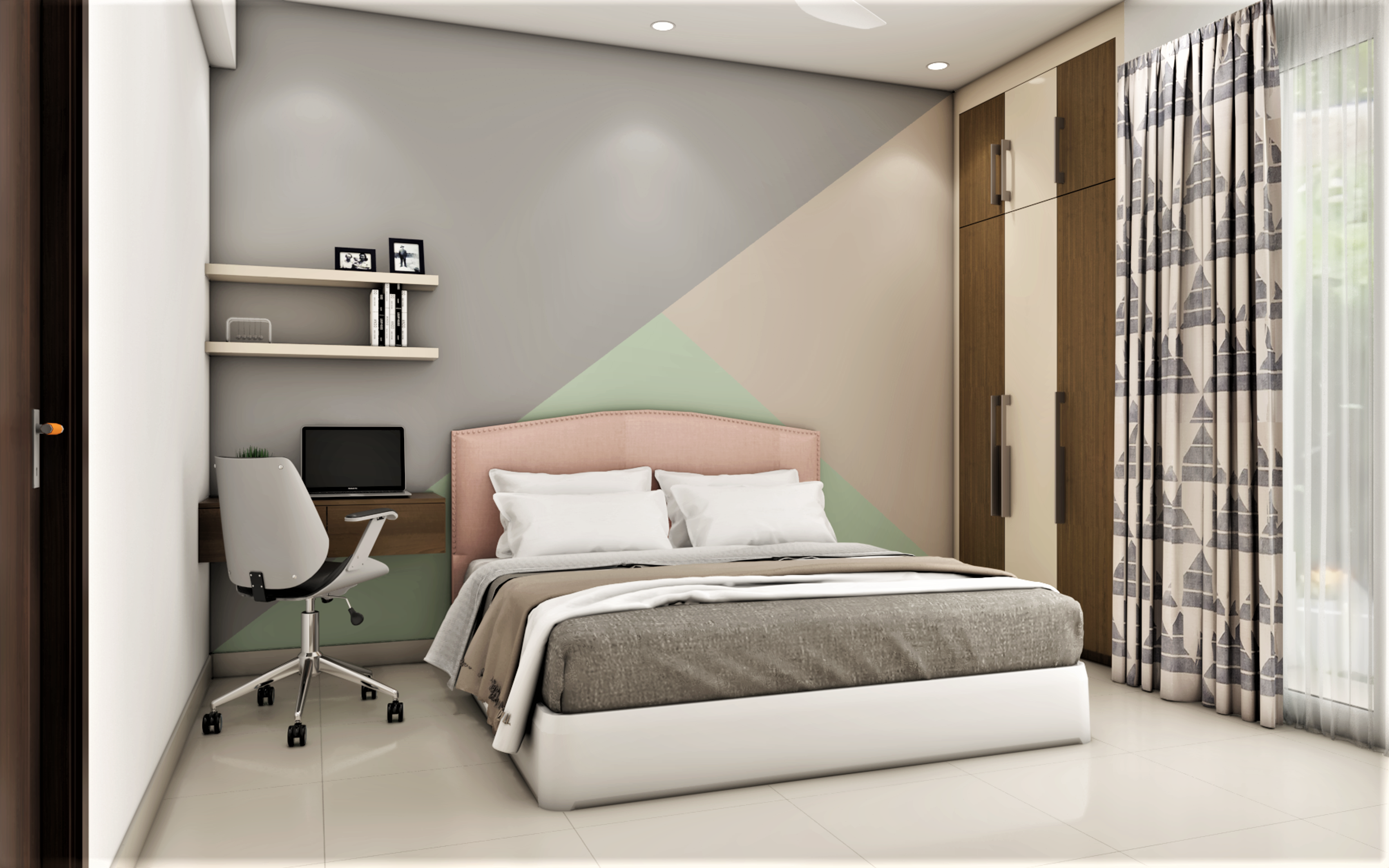 Contemporary Guest Room Ideas In Compact Layout