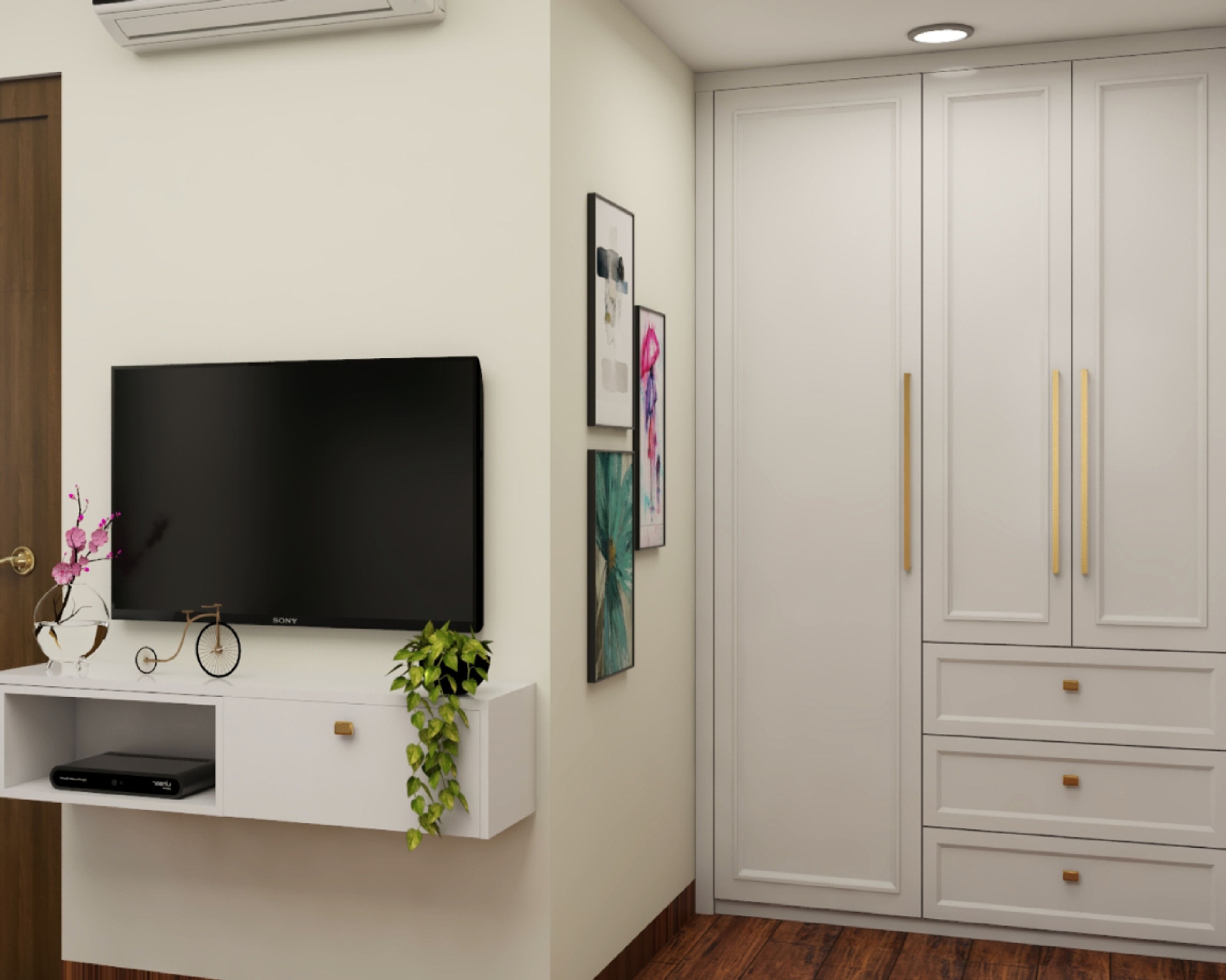 Spacious Guest Room Designed For Maximum Storage - Livspace