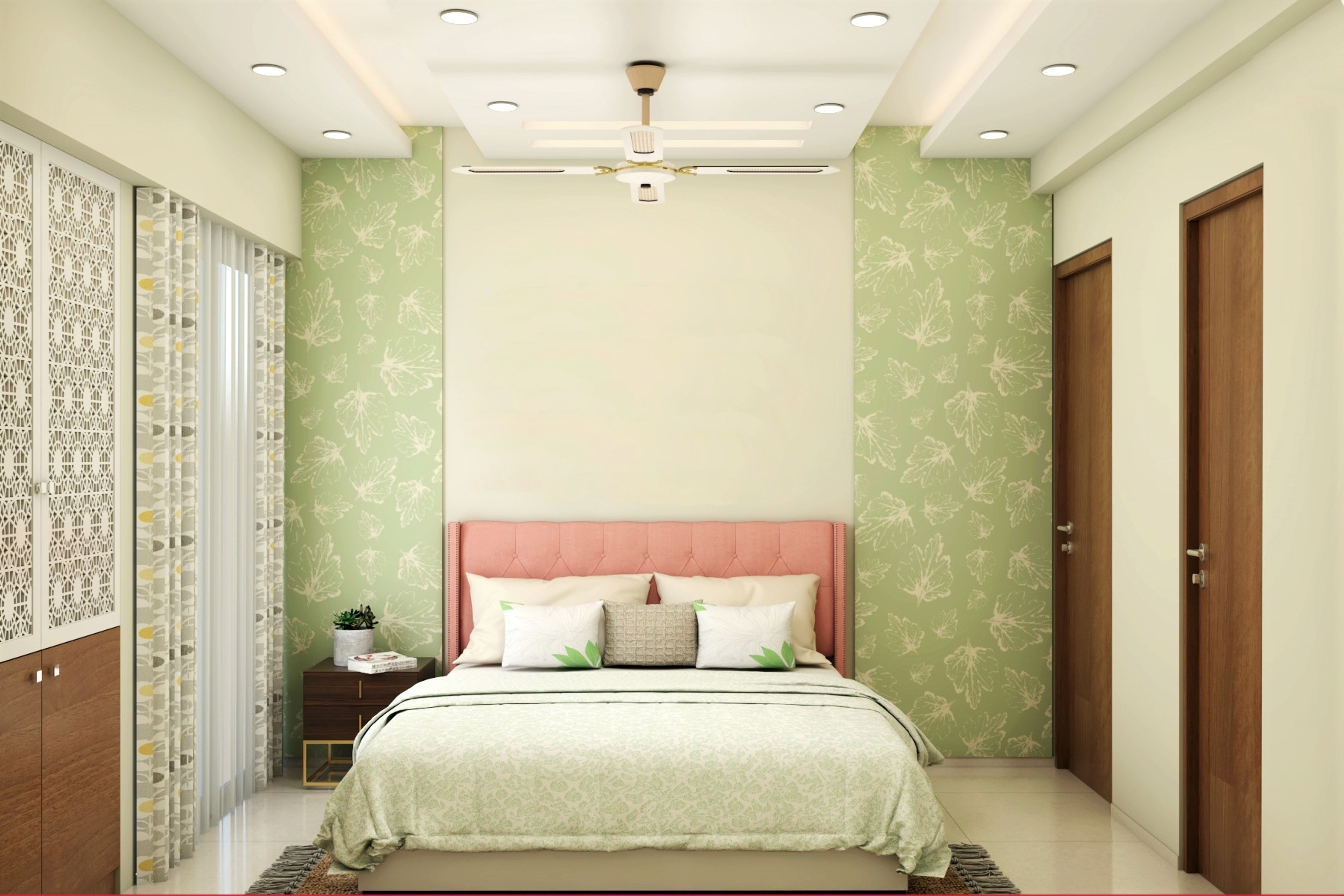Pastel Green Themed Guest Bedroom Design Ideas
