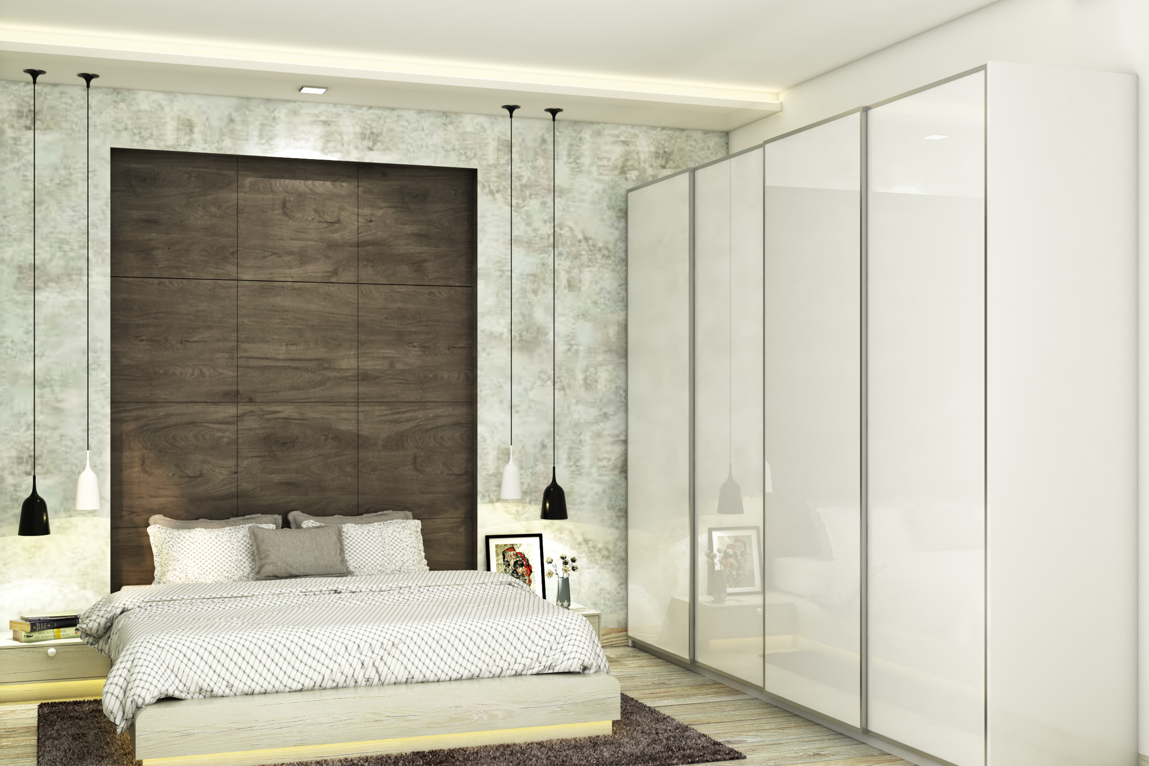 Convenient Contemporary Themed Spacious Guest Bedroom