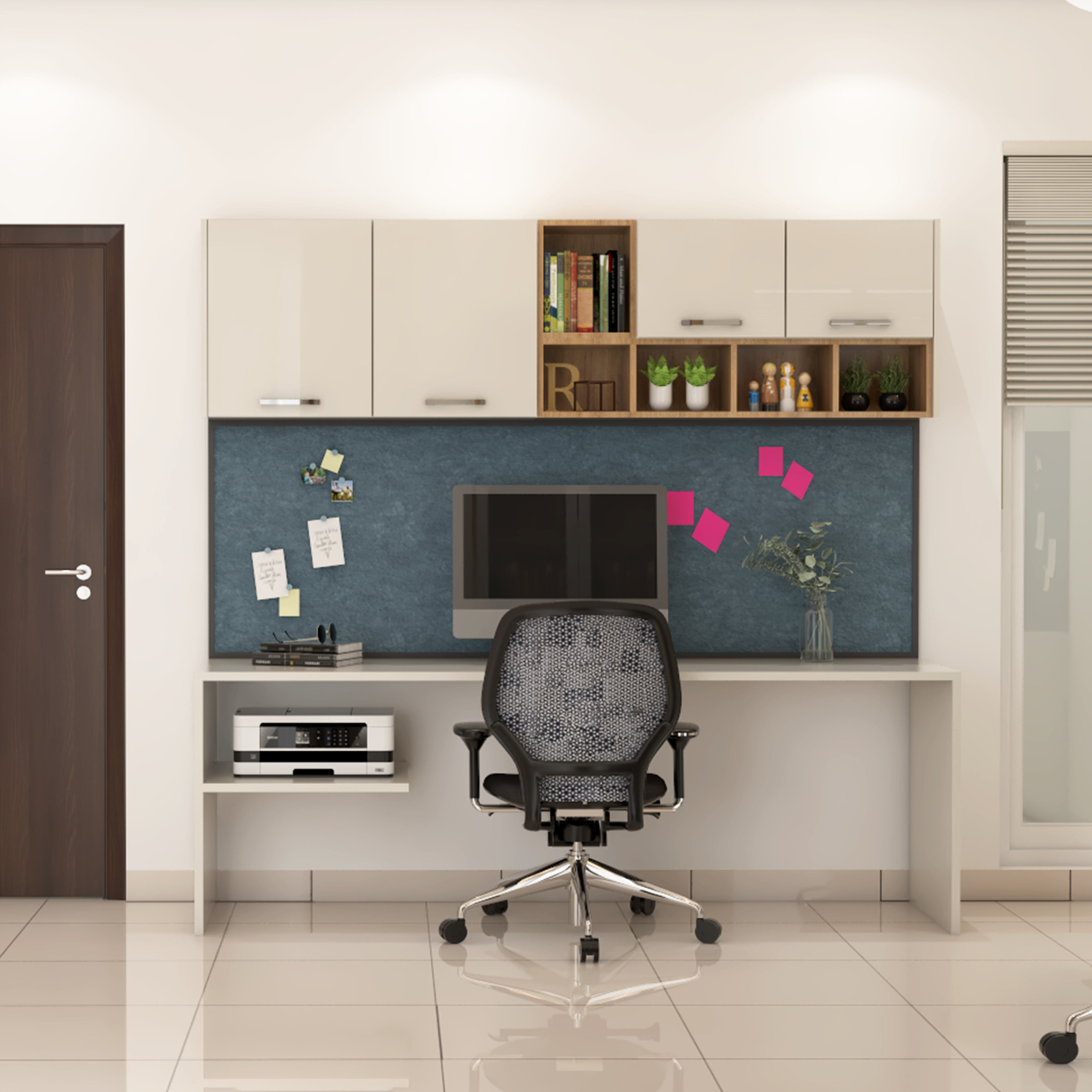 Home Office with a Pinup Board