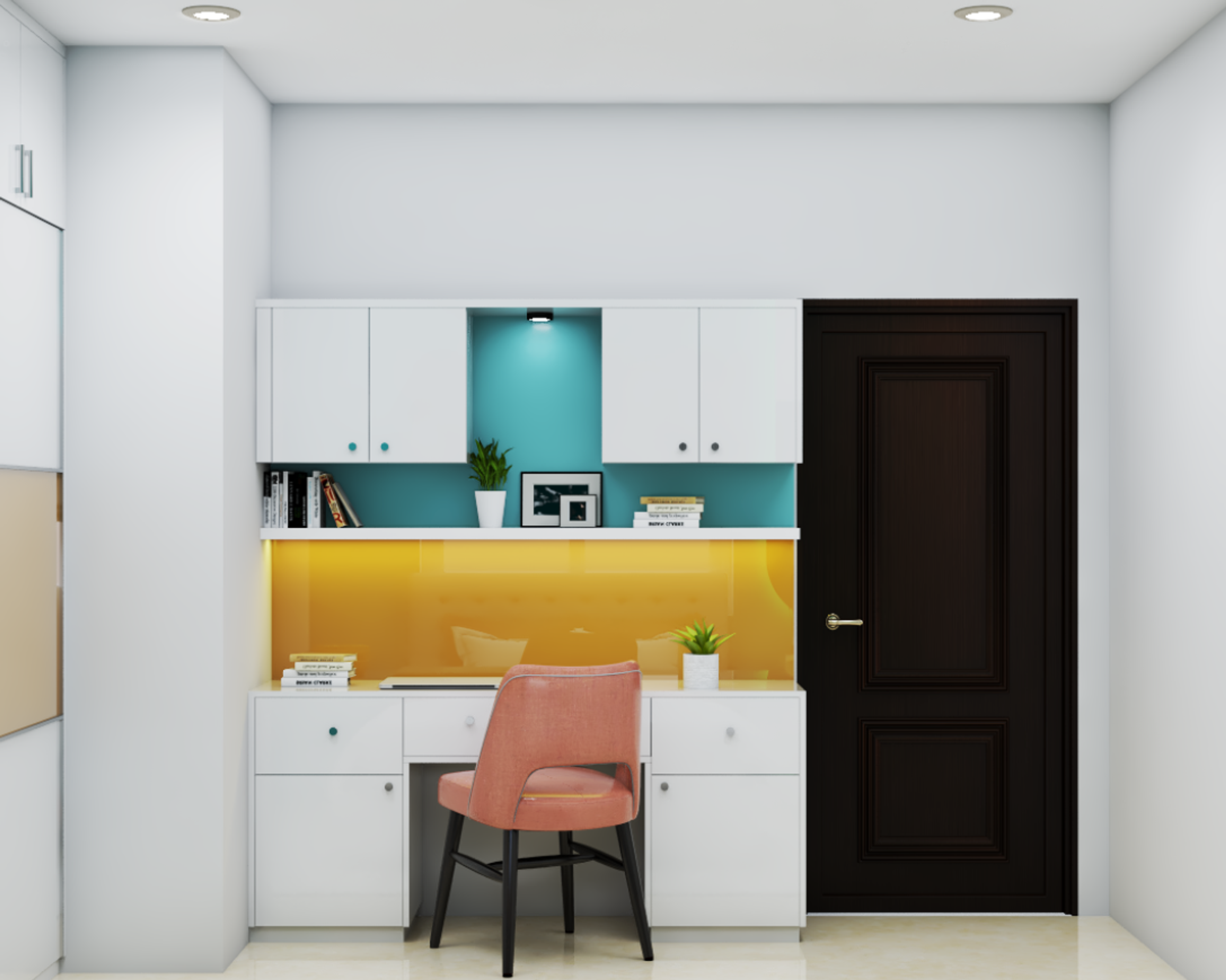 Glossy Multi-Coloured Home Office