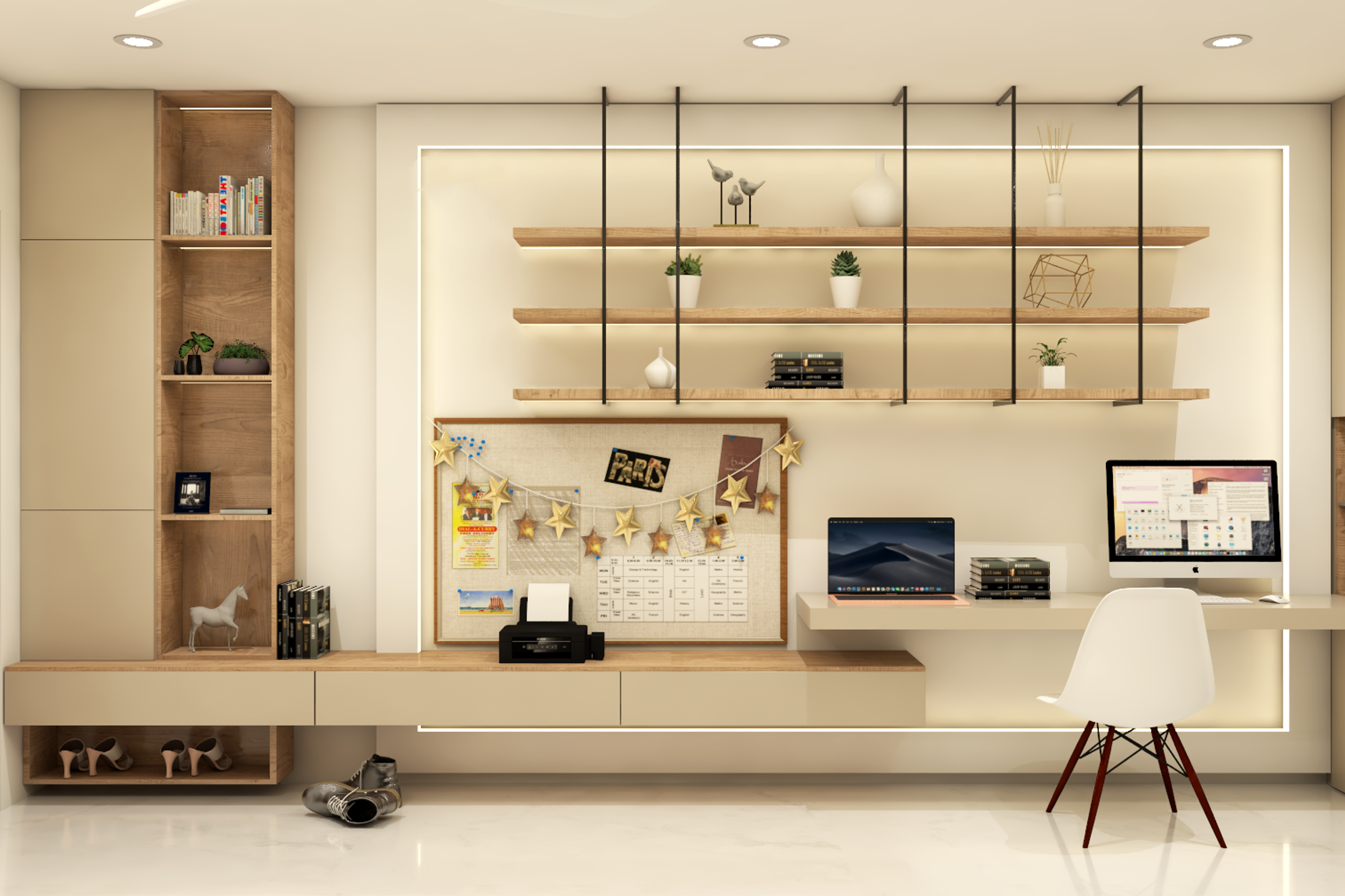 Kids Study Room with Artsy decor