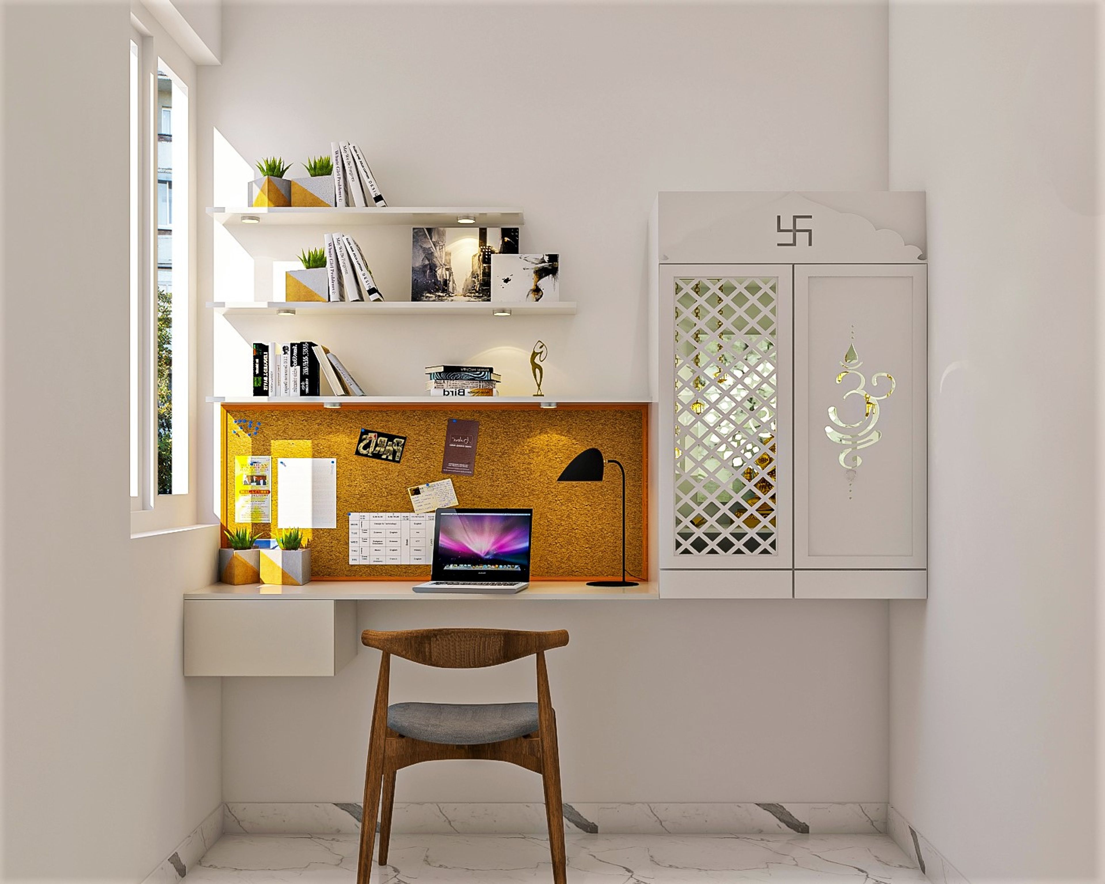 Contemporary Study Space With Compact Layout