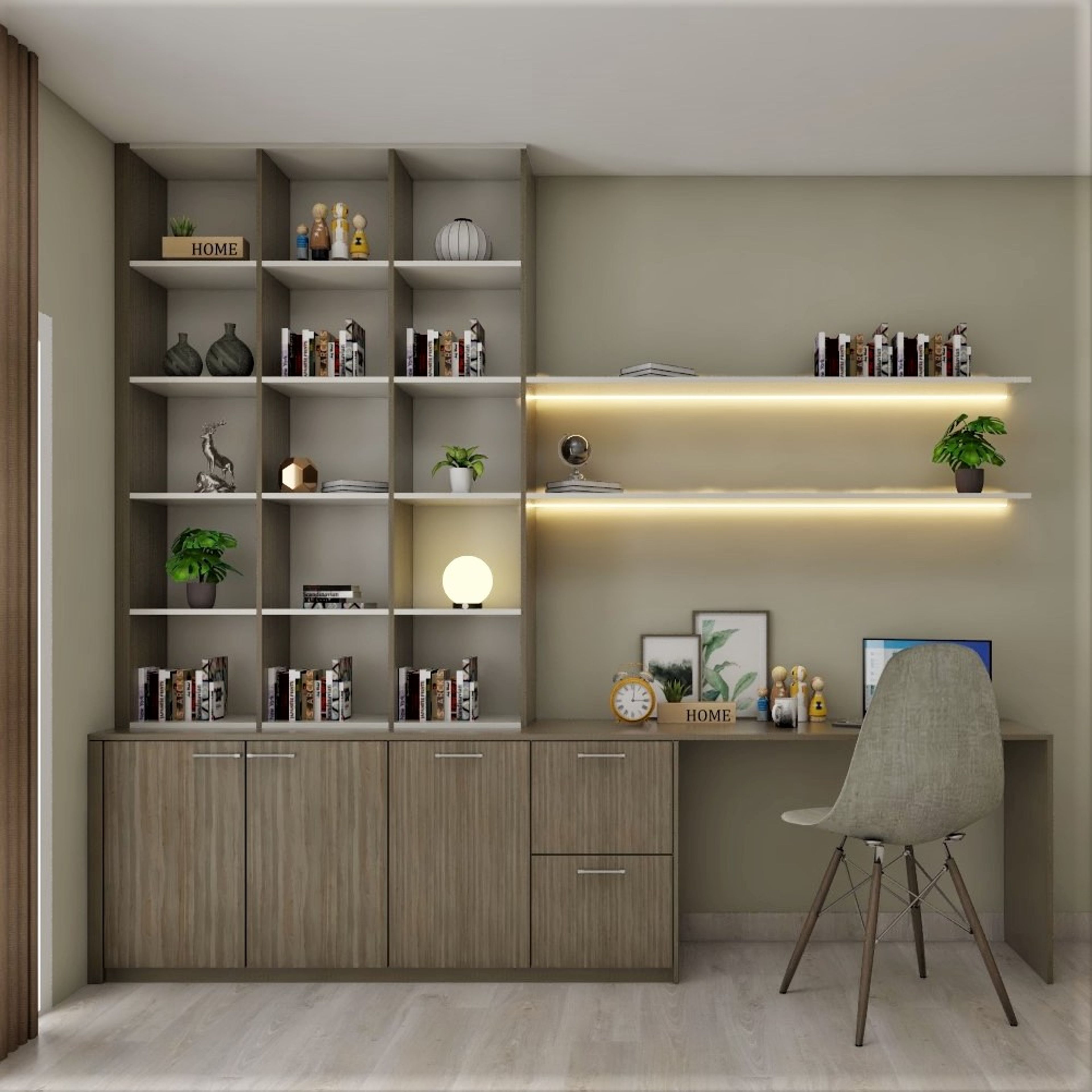 Contemporary Home Office Design Ideas With Spacious Interiors