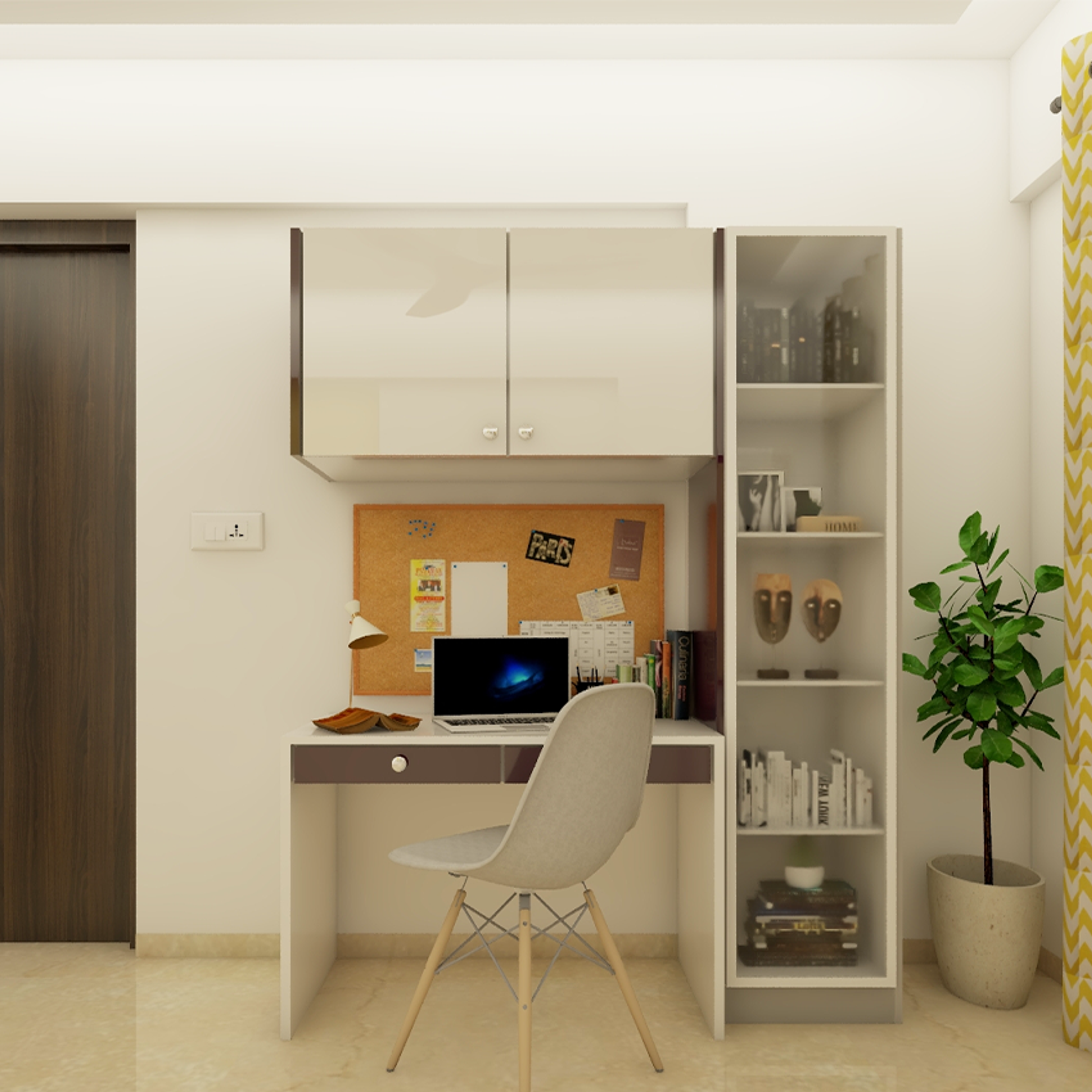 Modern Earthy Toned Home Office Design Ideas