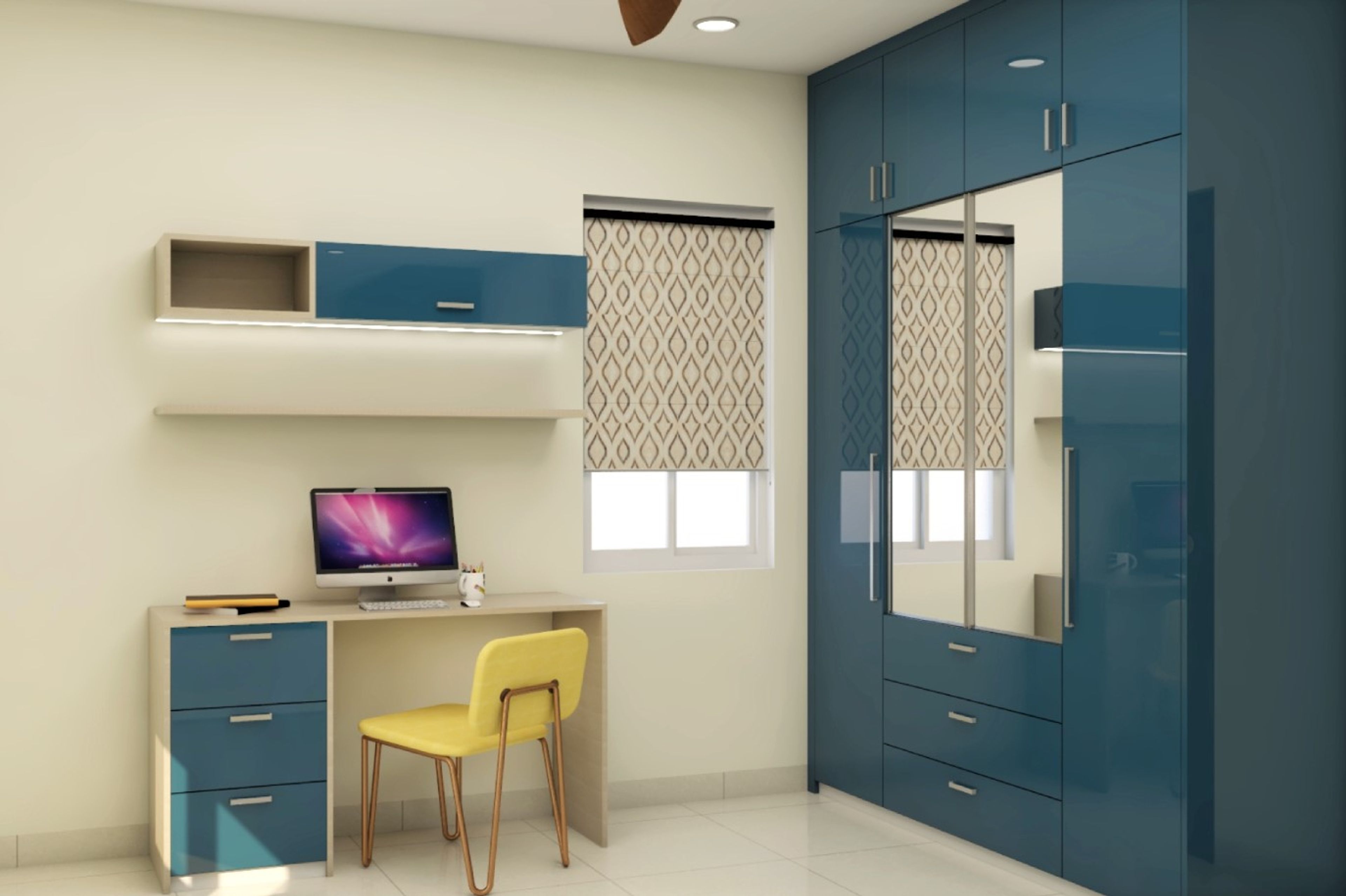 Contemporary Home Office Design With Compact Interiors