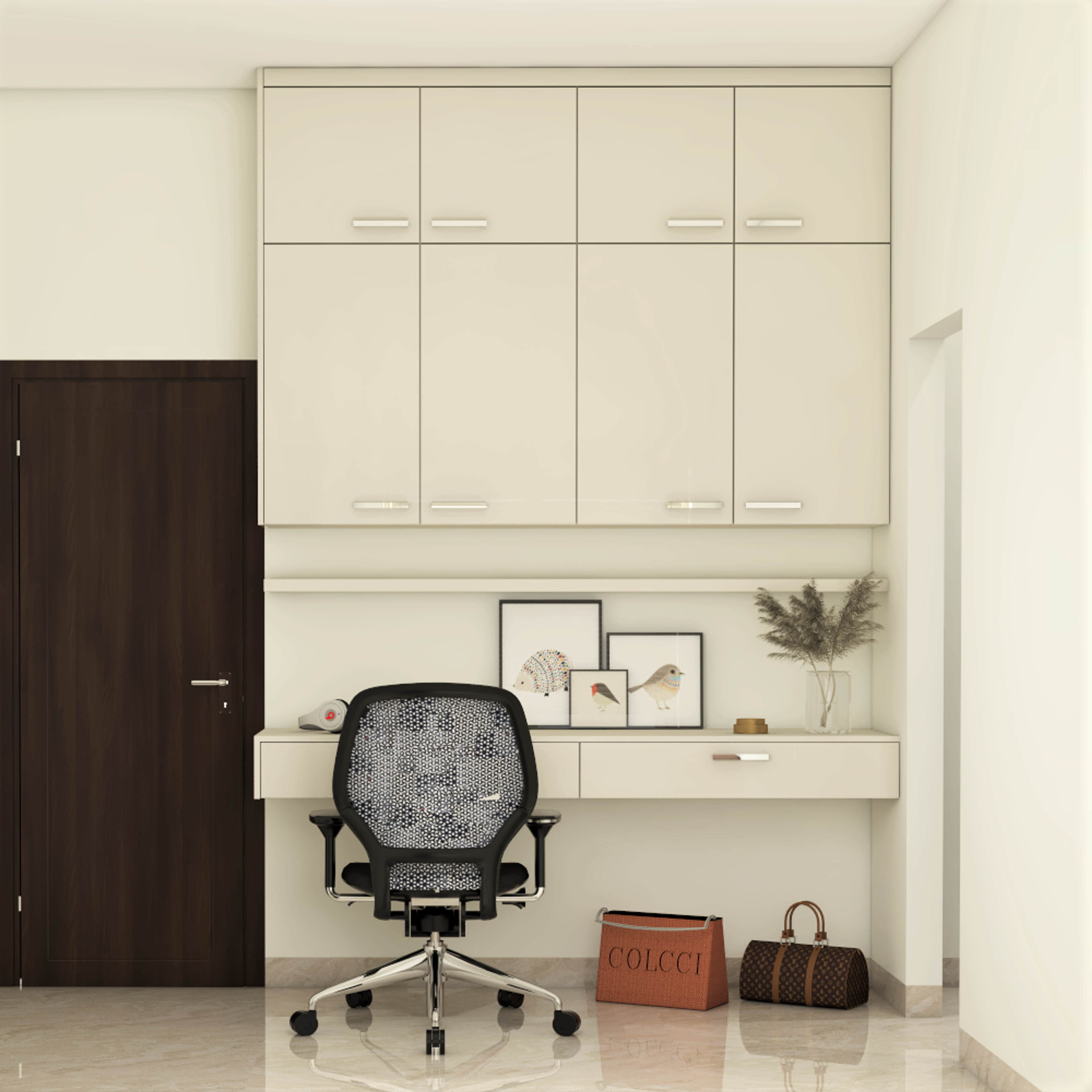 Spacious Home Office Design With Ample Storage Space