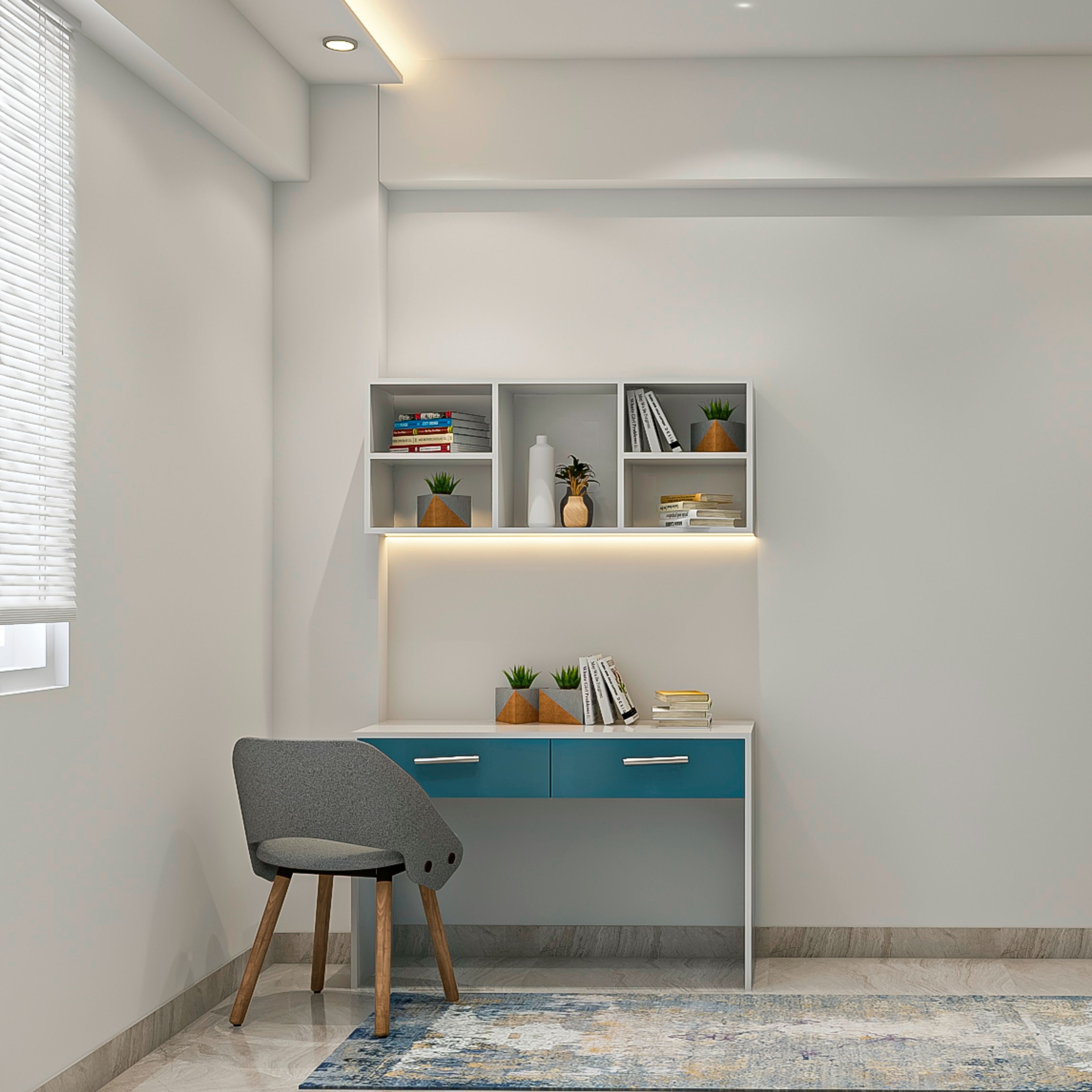 Modern White Themed Home Office Design Ideas