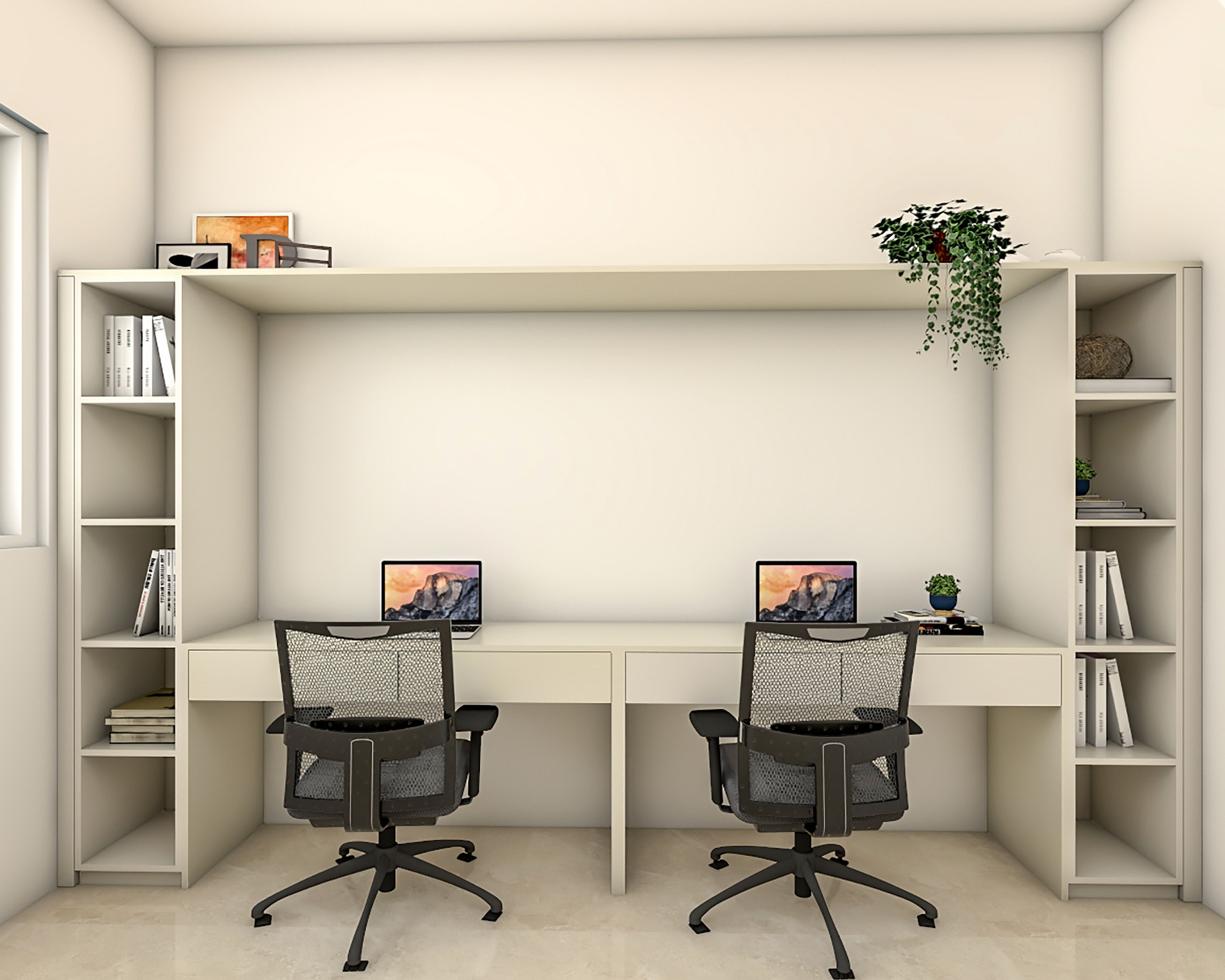 Minimalistic Home Office Design With Spacious Layout