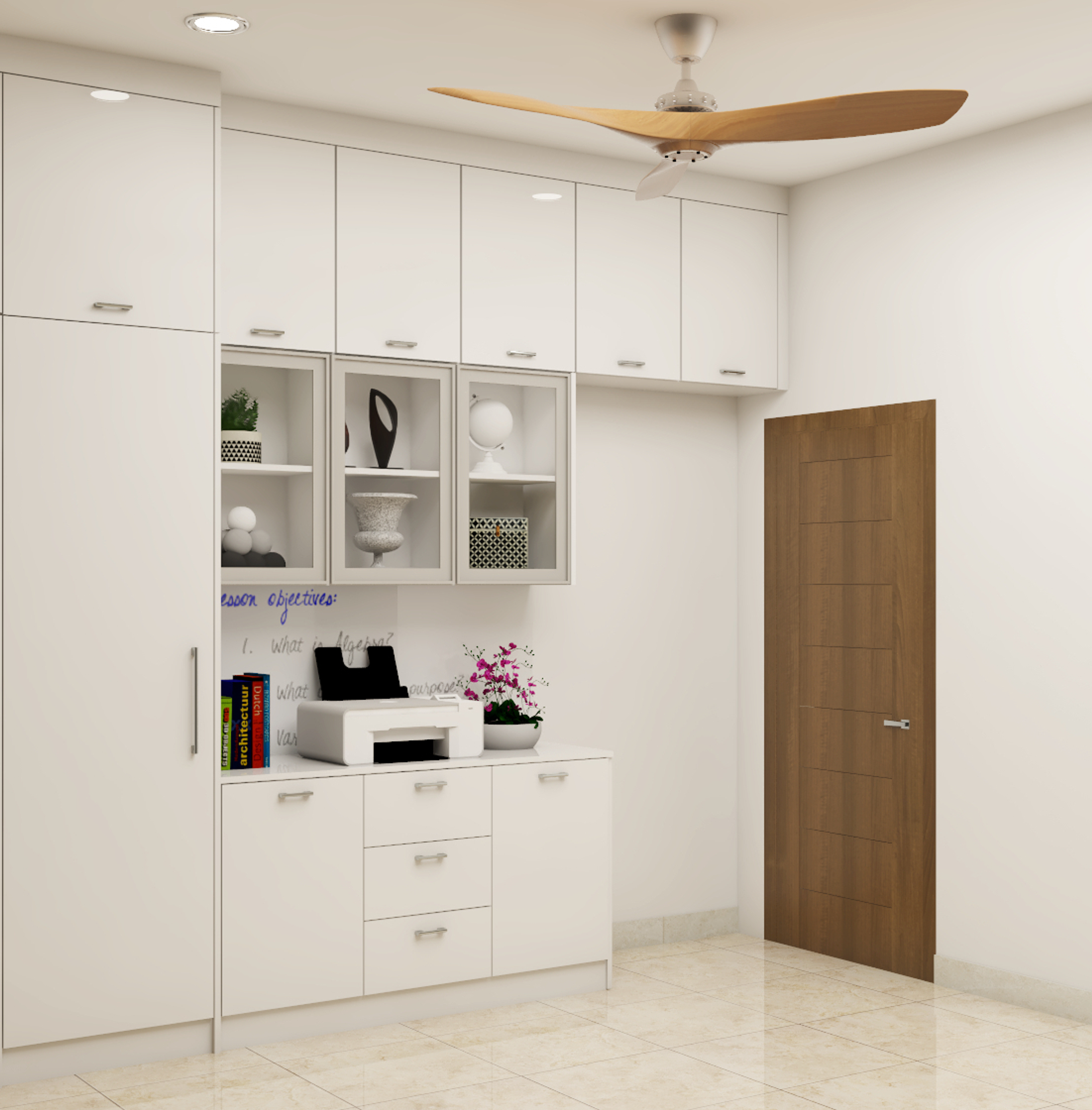 Contemporary Home Office with Multiple Seaters - Livspace