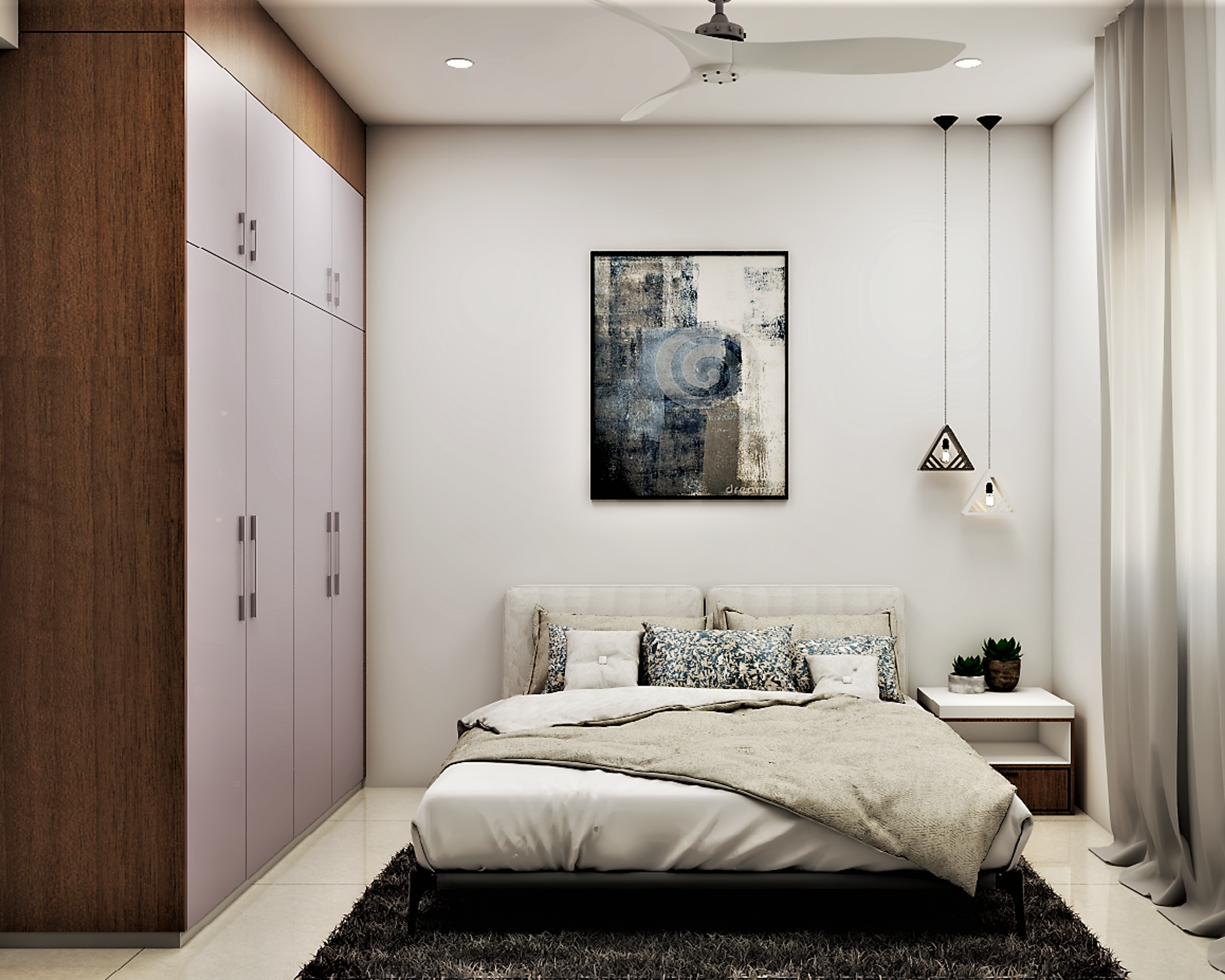Compact and Modern Bedroom