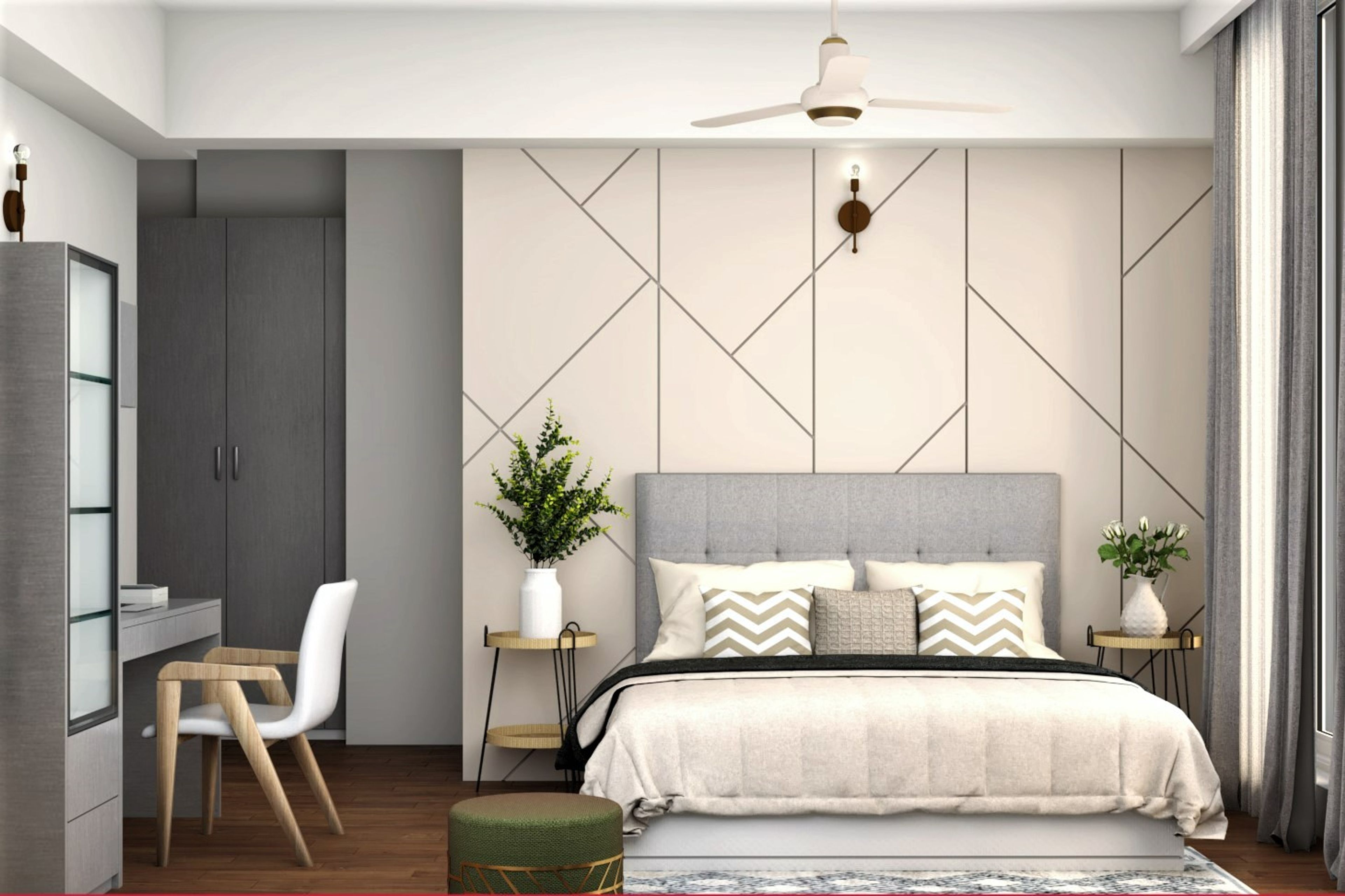 Modern Grey-Toned Bedroom