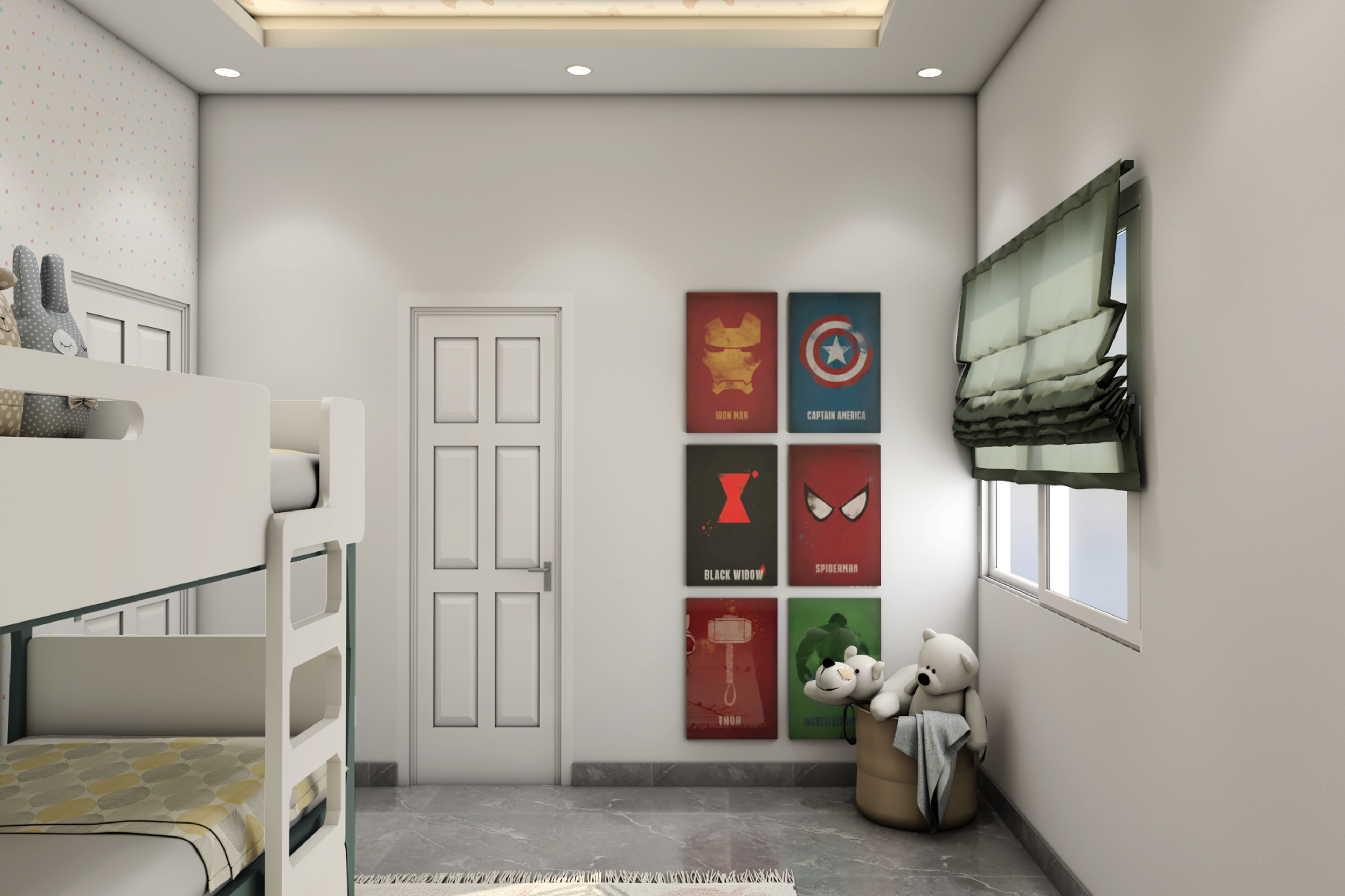 Fun-Colourful Kids Bedroom Design With Modern Interiors For Compact Spaces - Livspace