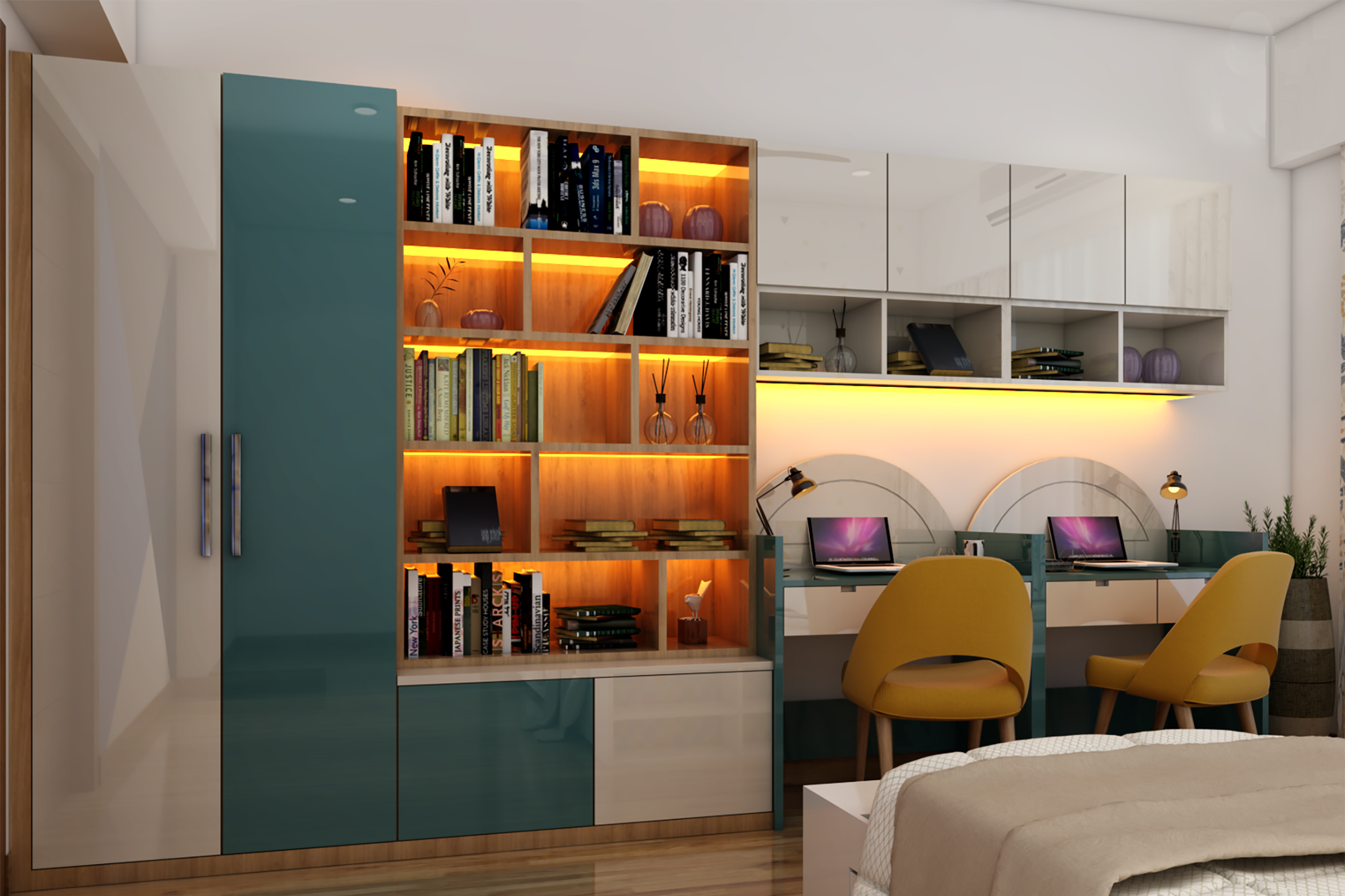 Twin Kids Bedroom - Livspace