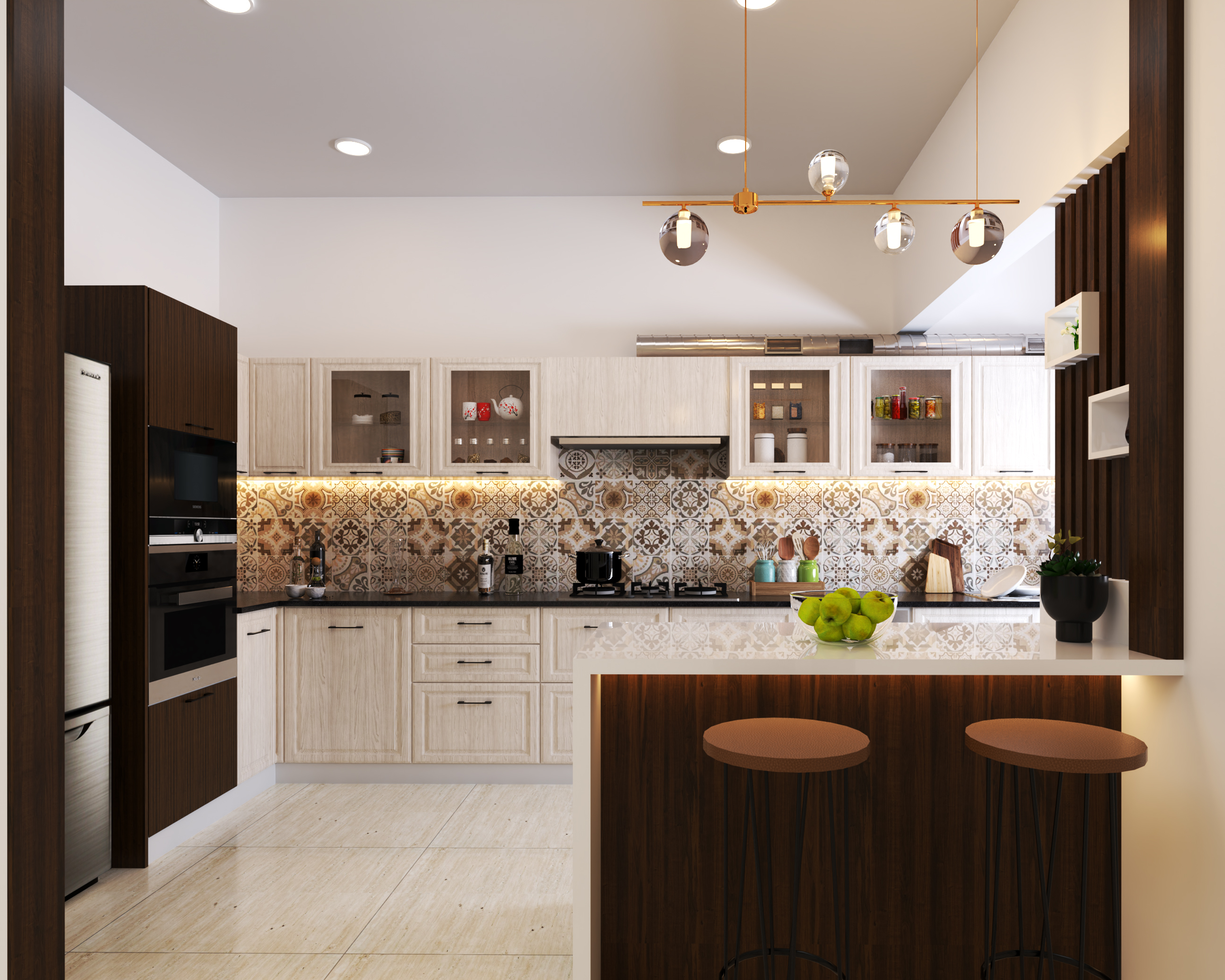 Convenient Modern Style Modular Kitchen Design