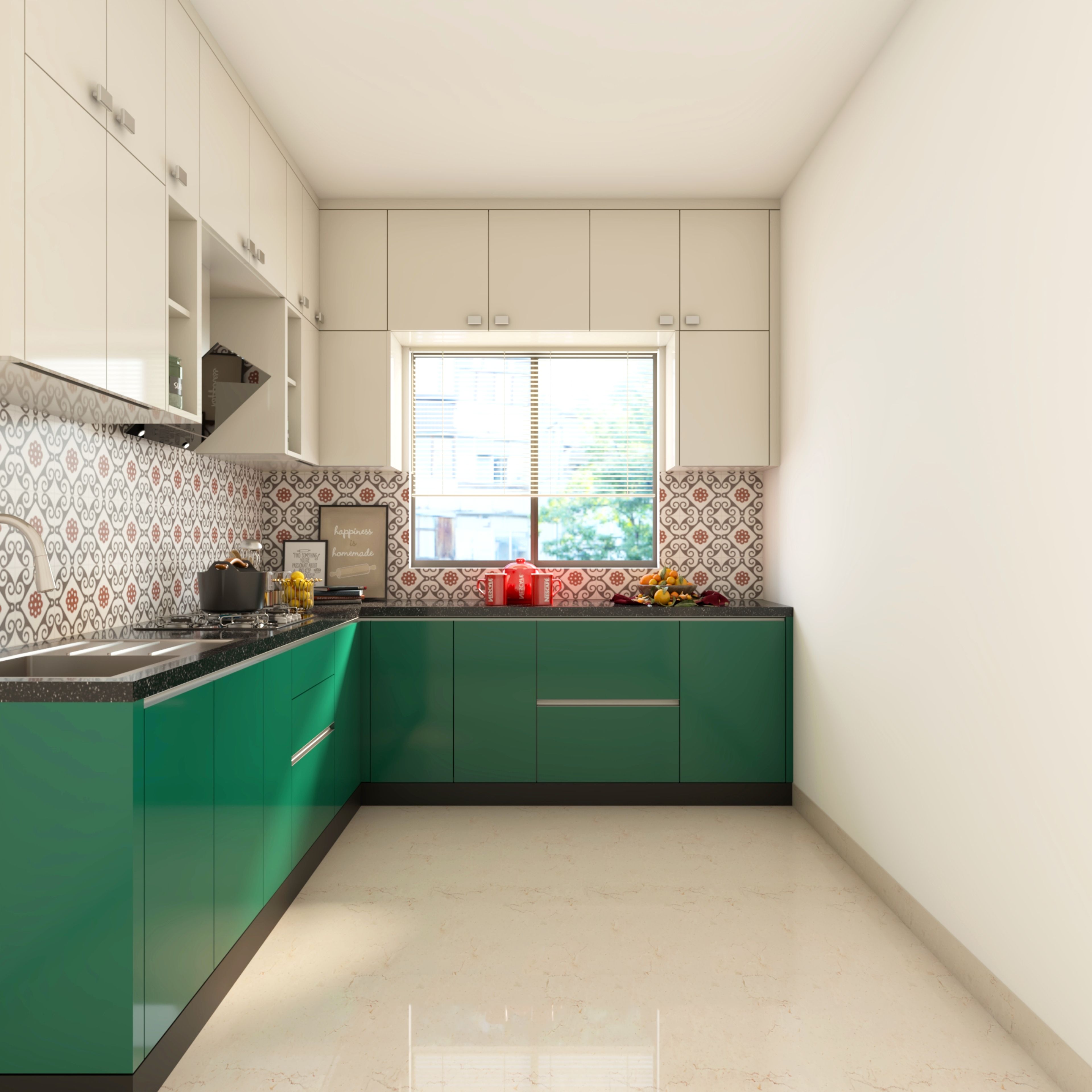 Modern Themed L-Shaped Kitchen Design