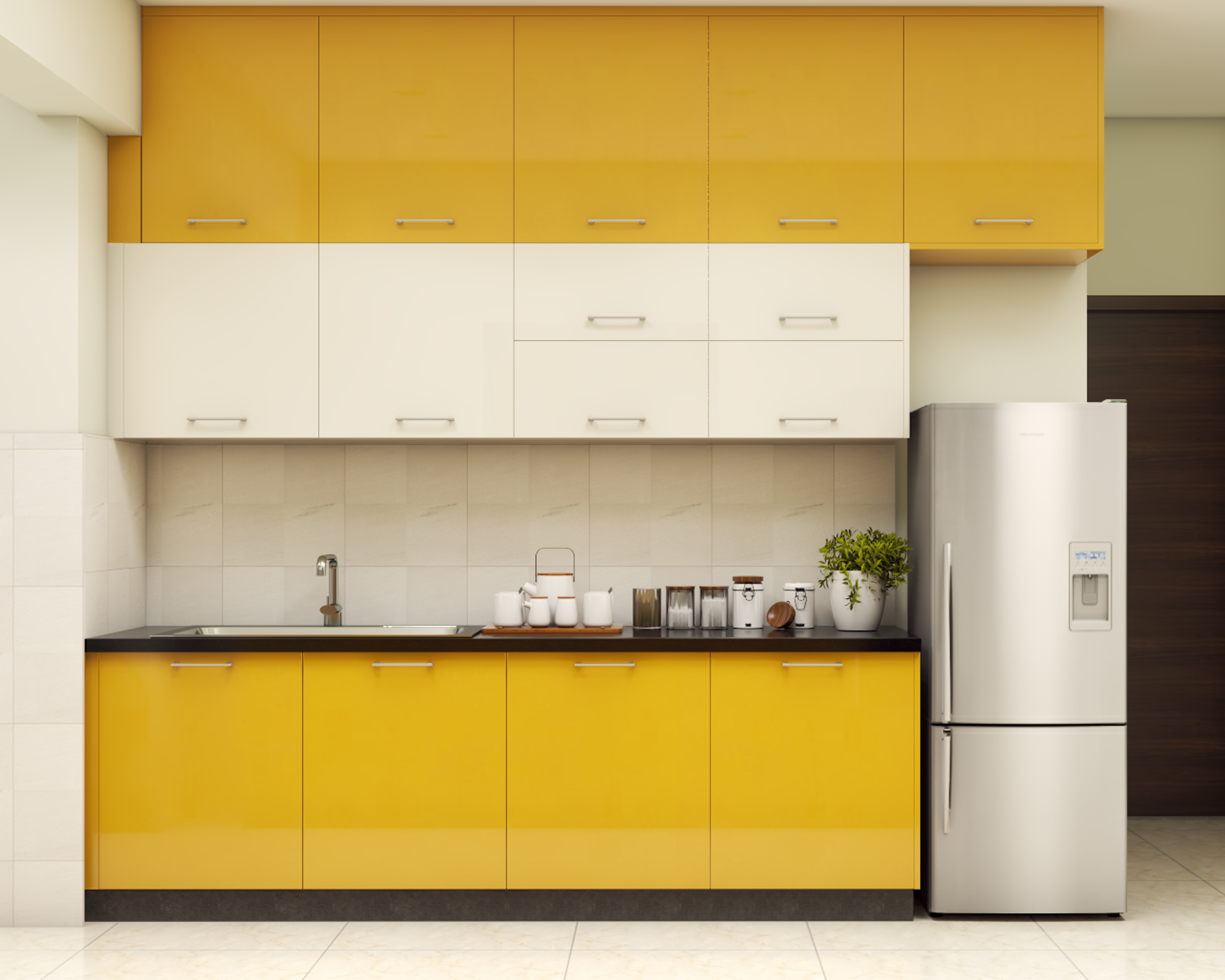 Parallel Shaped Modern Style Modular Kitchen