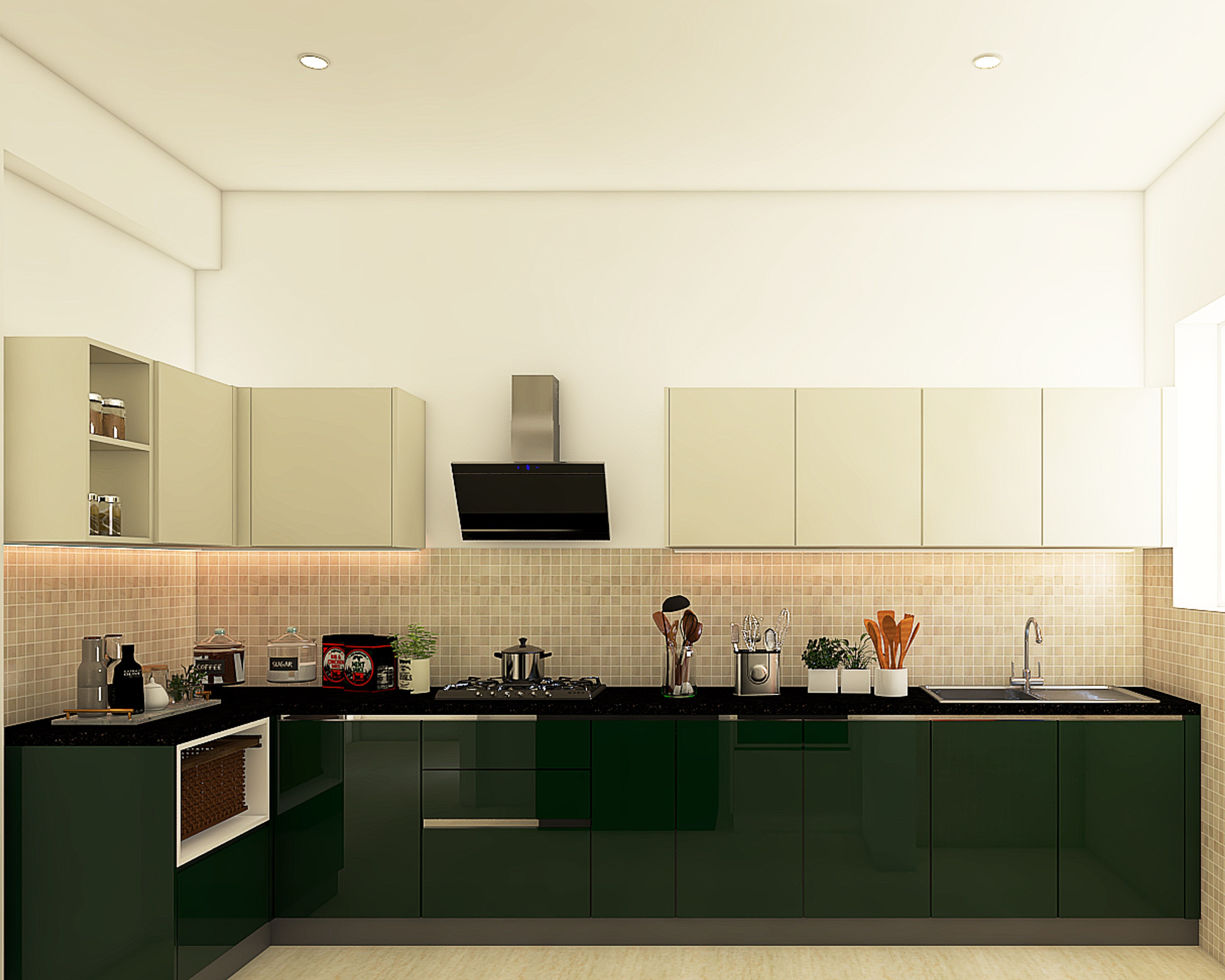 Contemporary Style Modular Kitchen