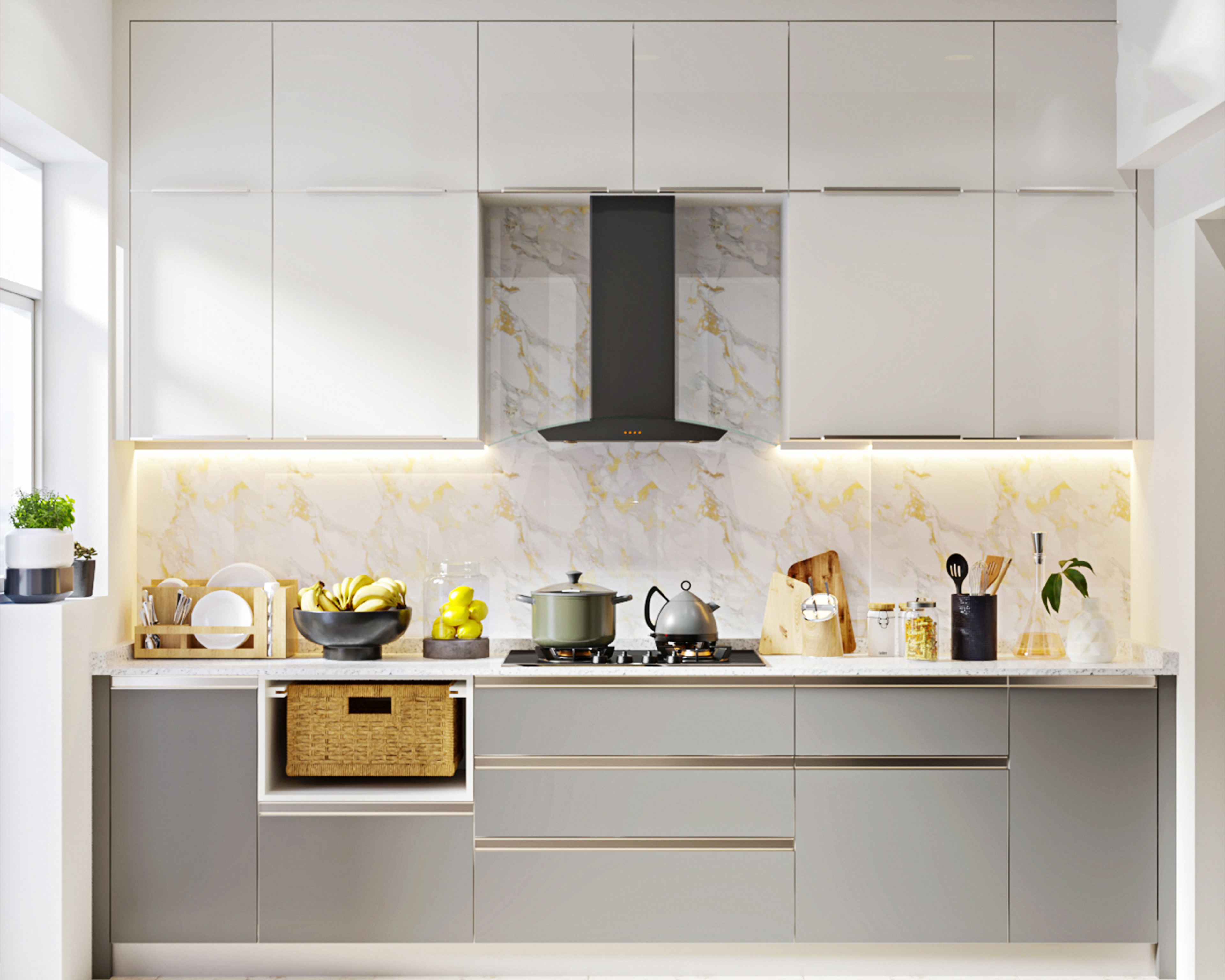 Modern Themed Parallel Kitchen