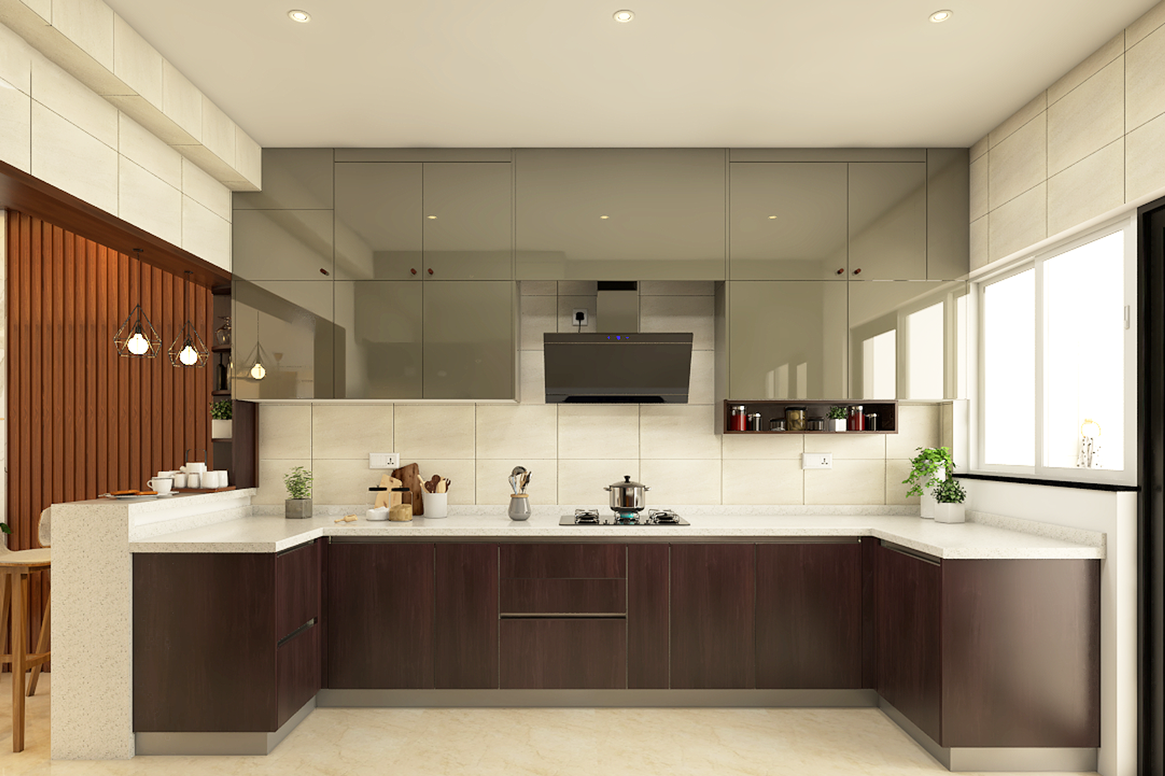 Parallel Shaped Modern Style Modular Kitchen