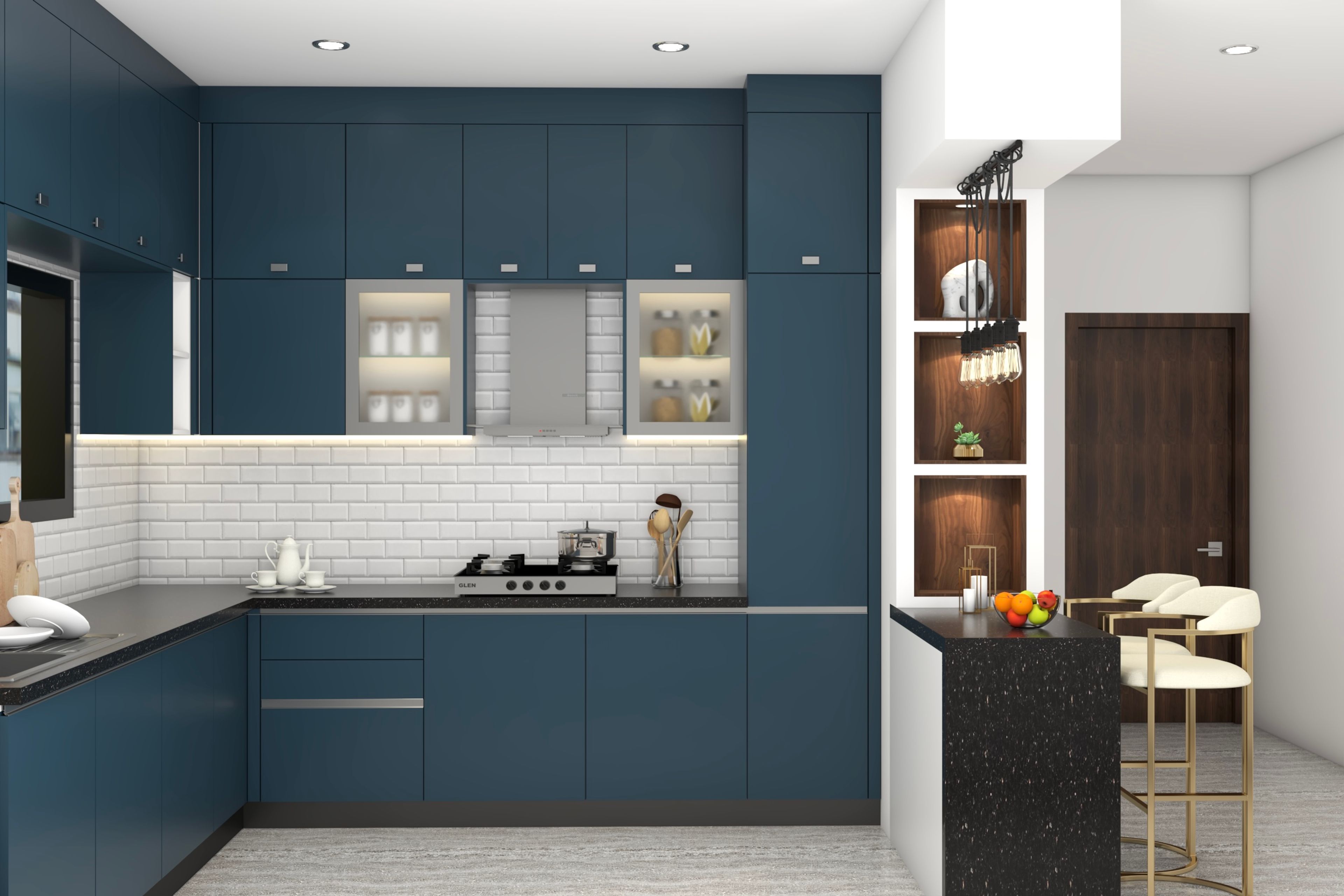 Convenient Classic Style Modular Kitchen