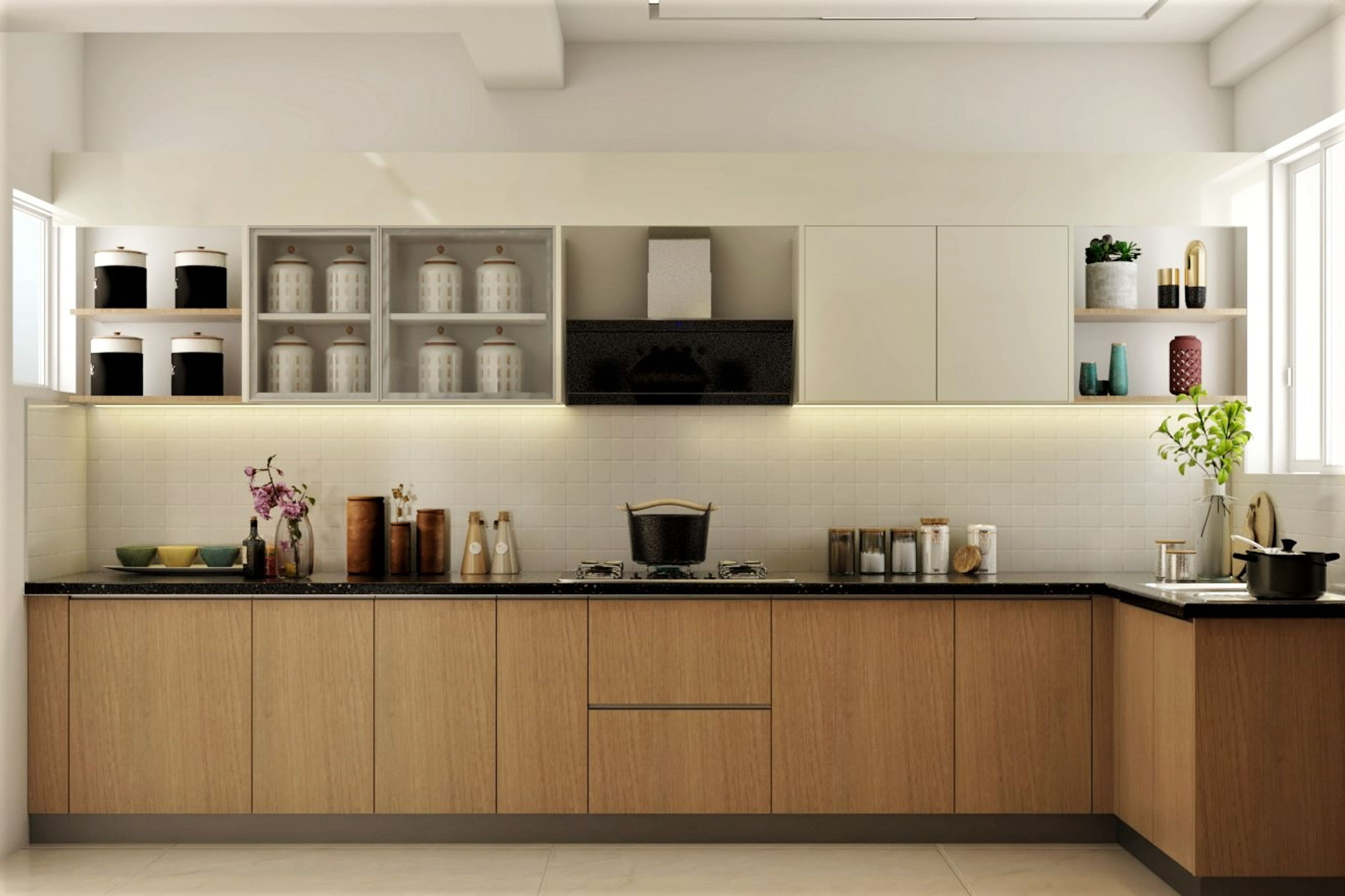Contemporary Theme Parallel Kitchen