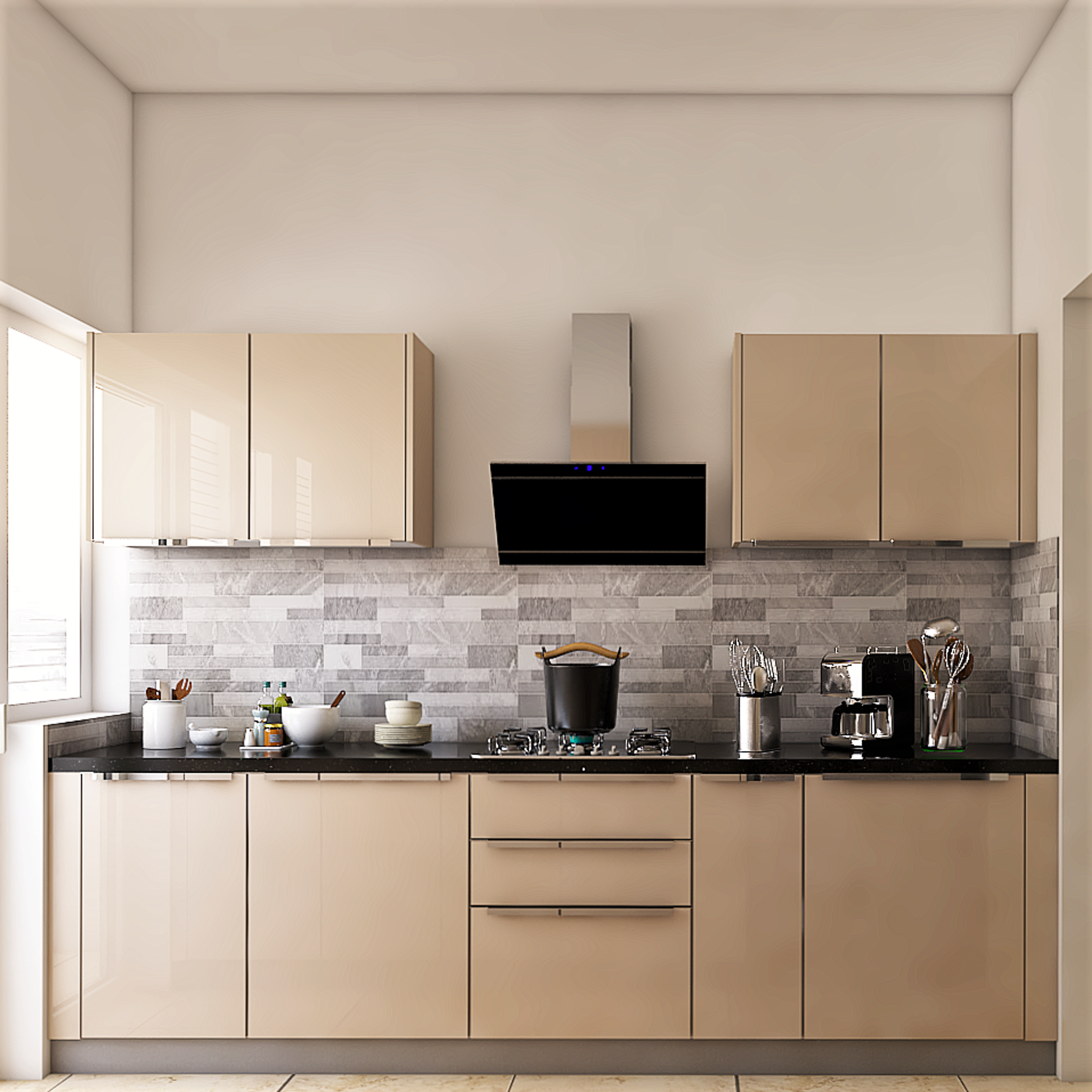 Modern Themed Parallel Kitchen