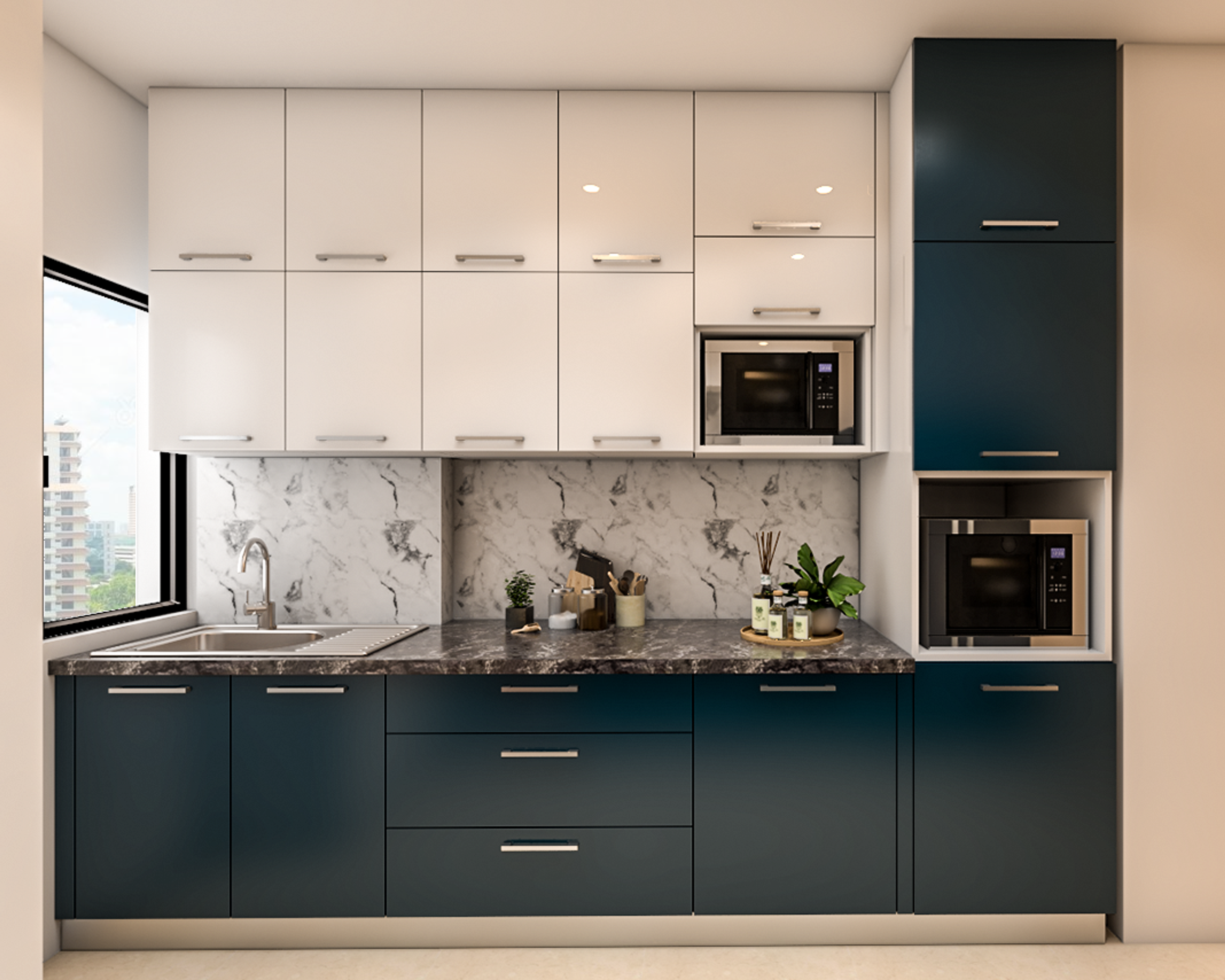 Modern Style Parallel Modular Kitchen