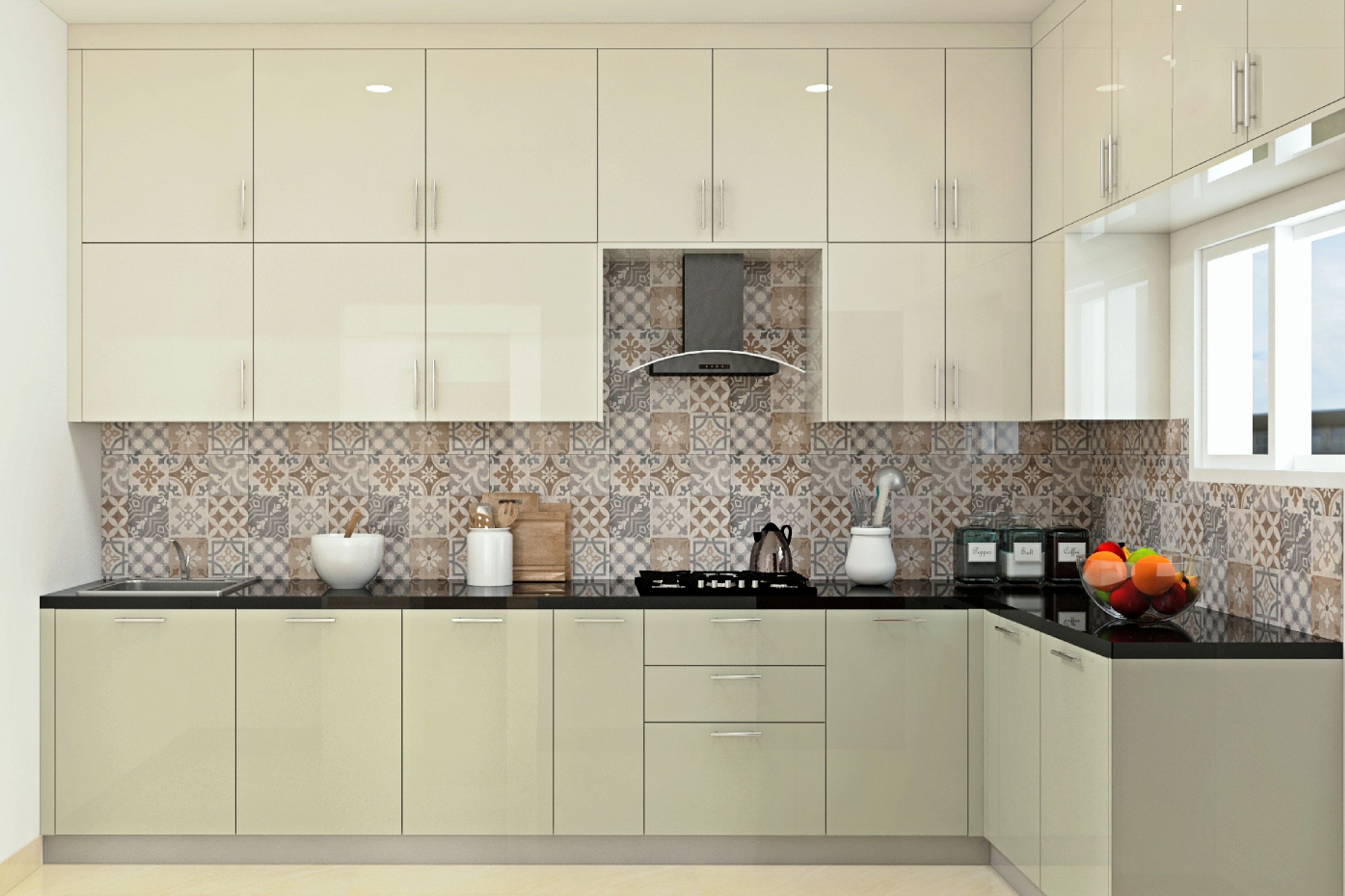 L-Shaped Contemporary Kitchen with Ample Storage