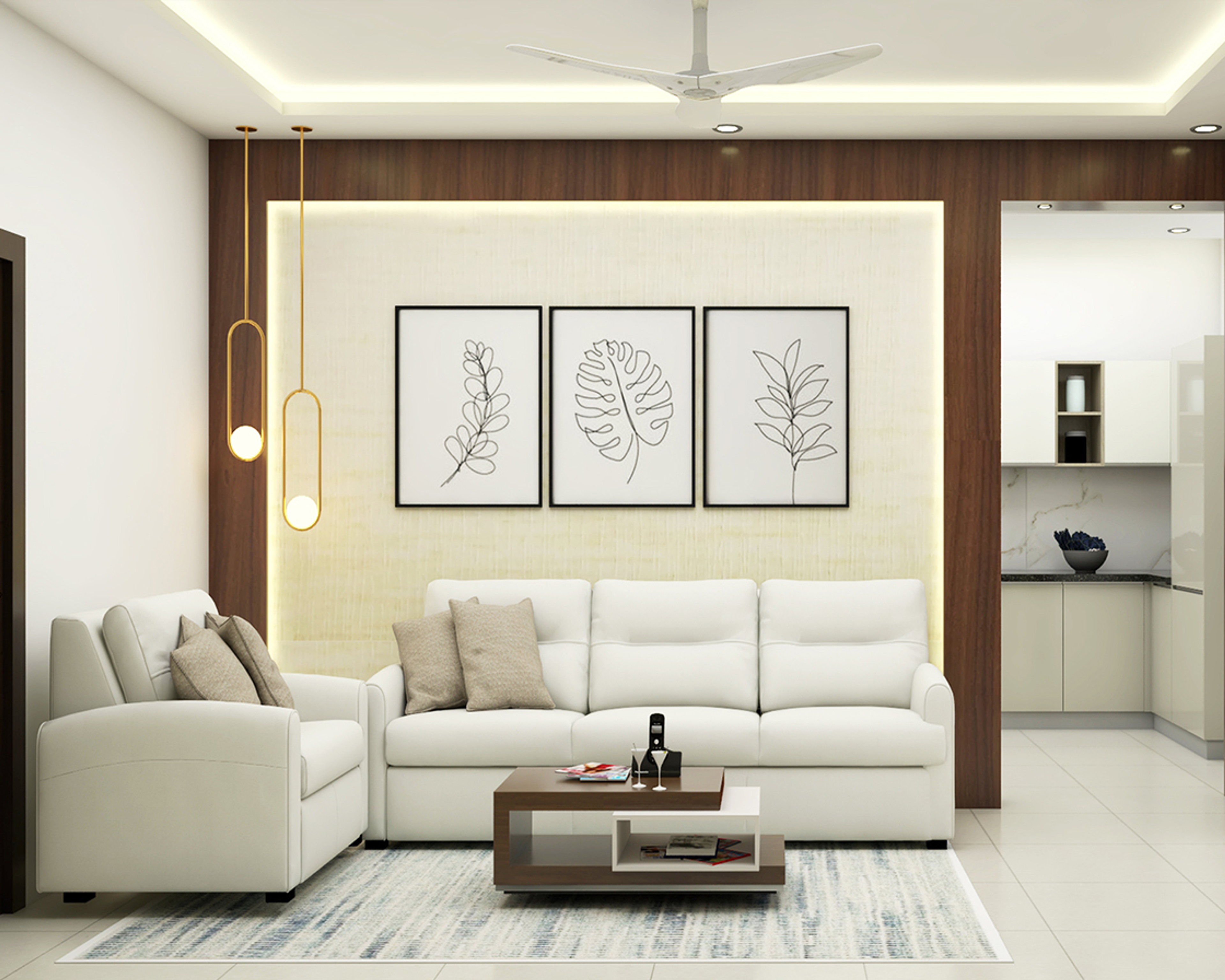Modern Theme Compact Sized Living Room