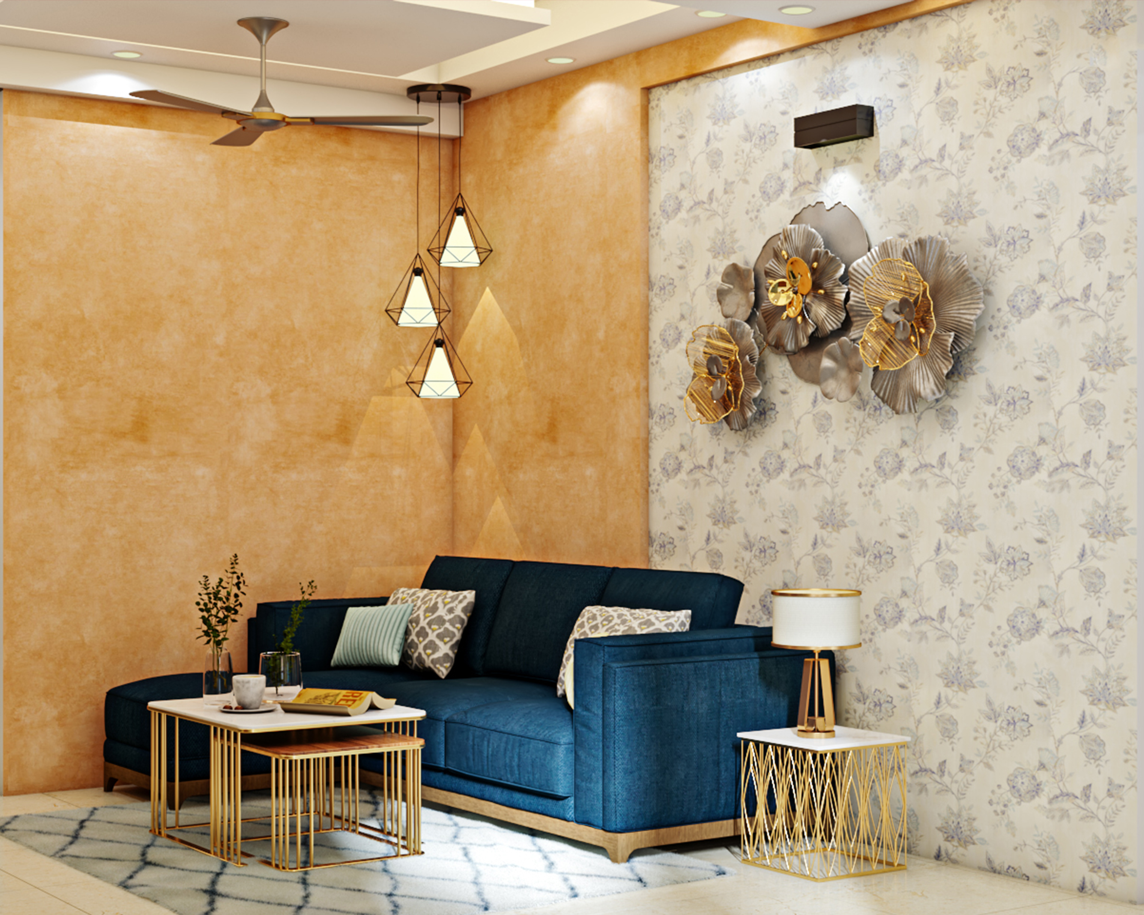 Contemporary Style Compact Size Living Room