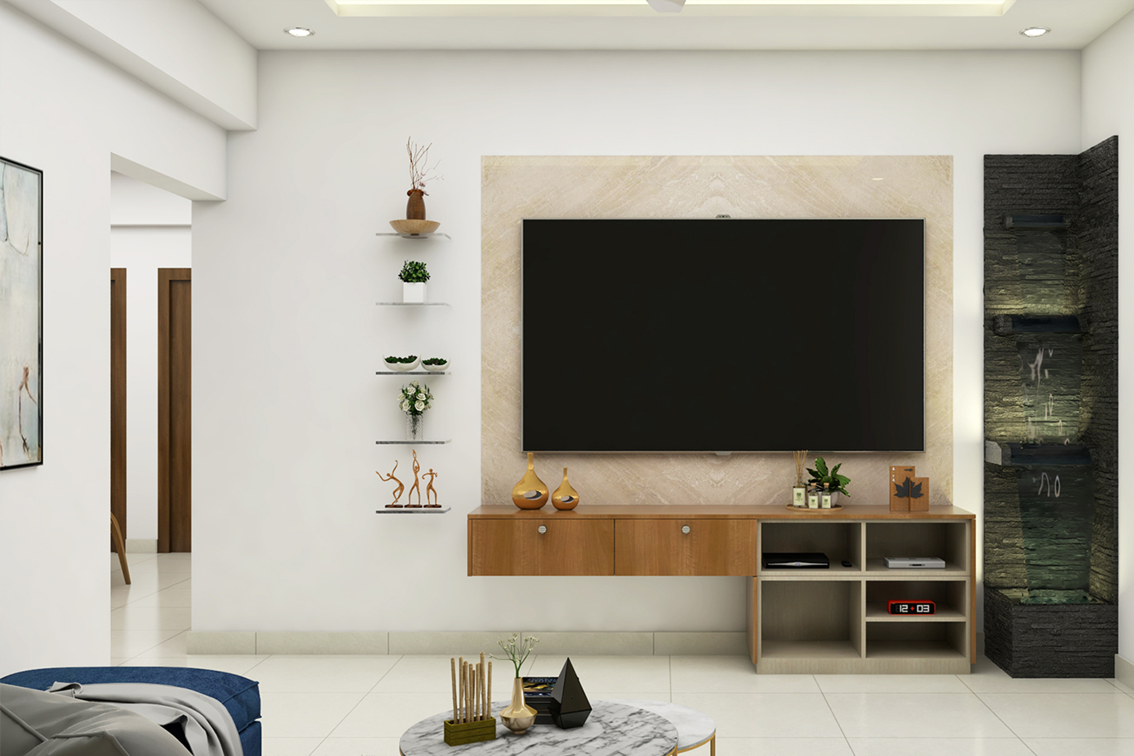 Modern Living Room - Livspace