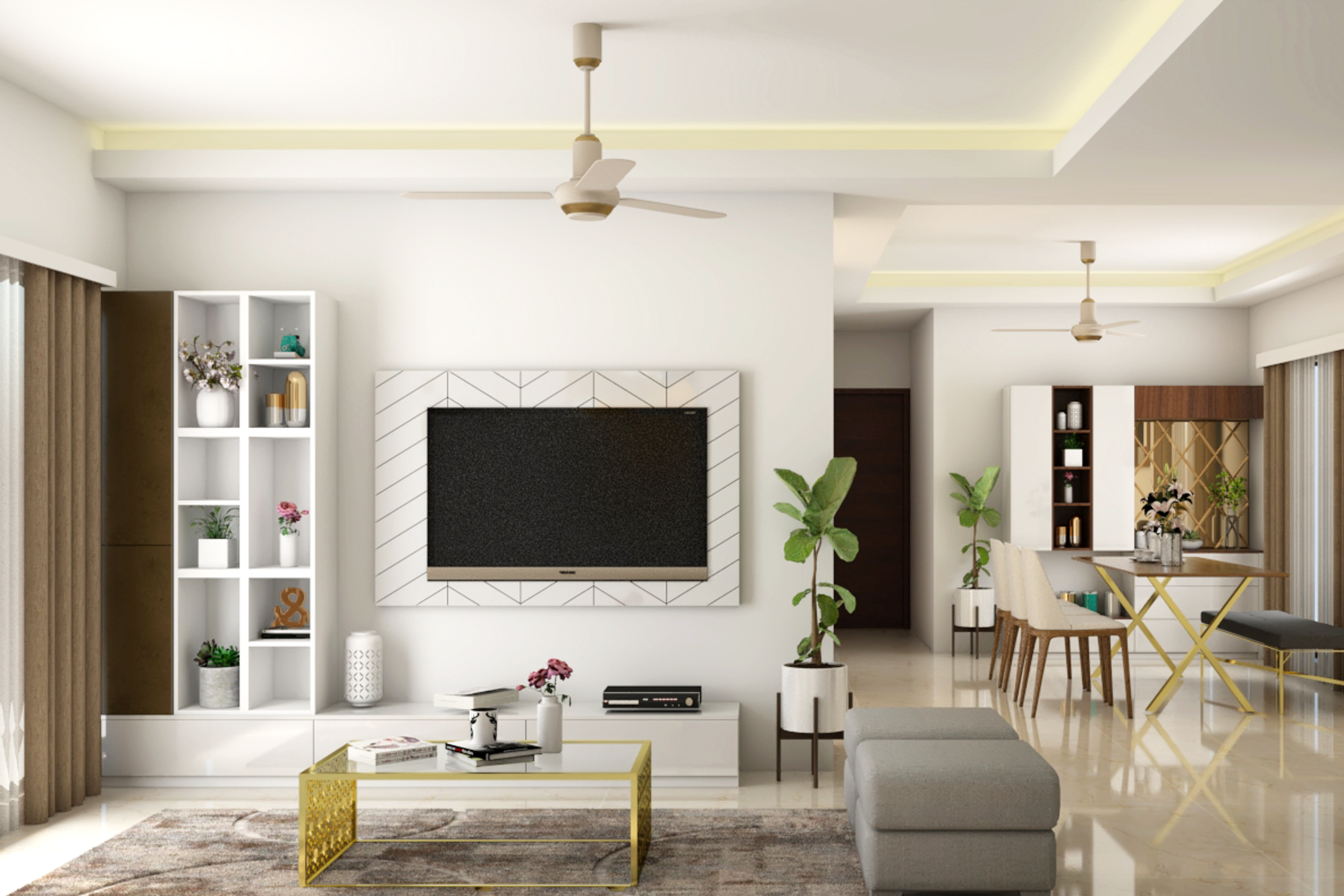 Compact Living Room - Livspace