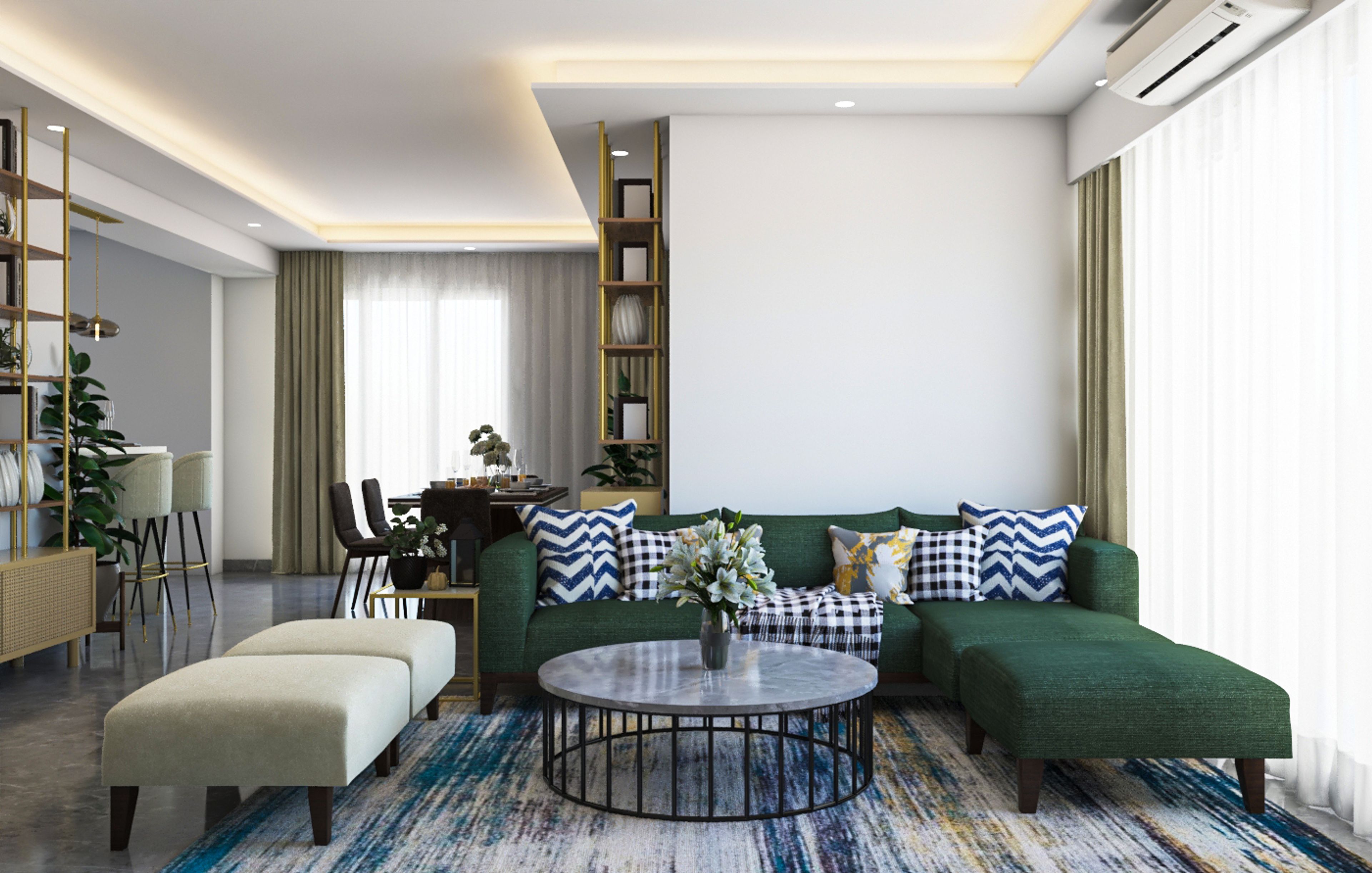 Contemporary Living Room - Livspace