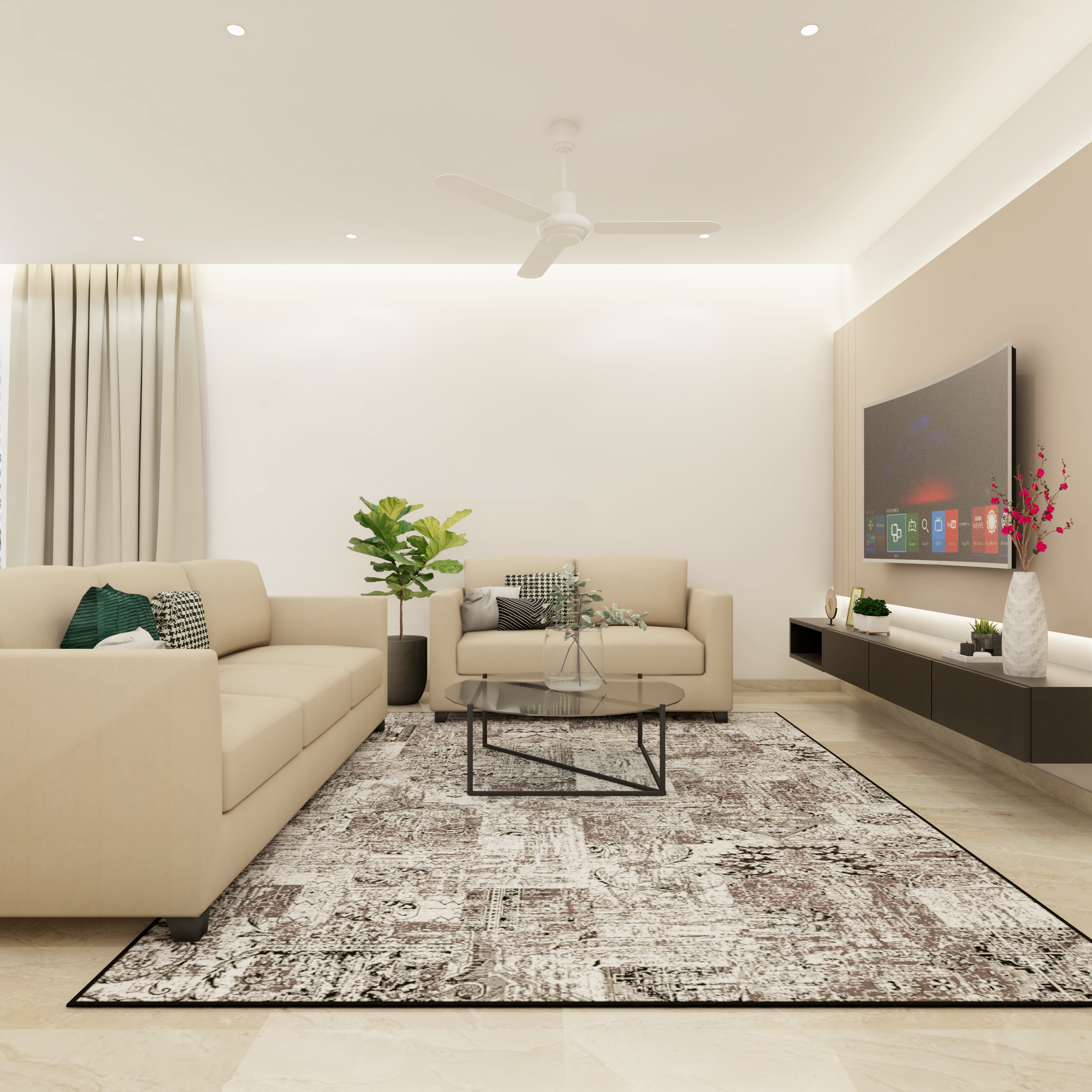 Contemporary Living Room Design – Livspace