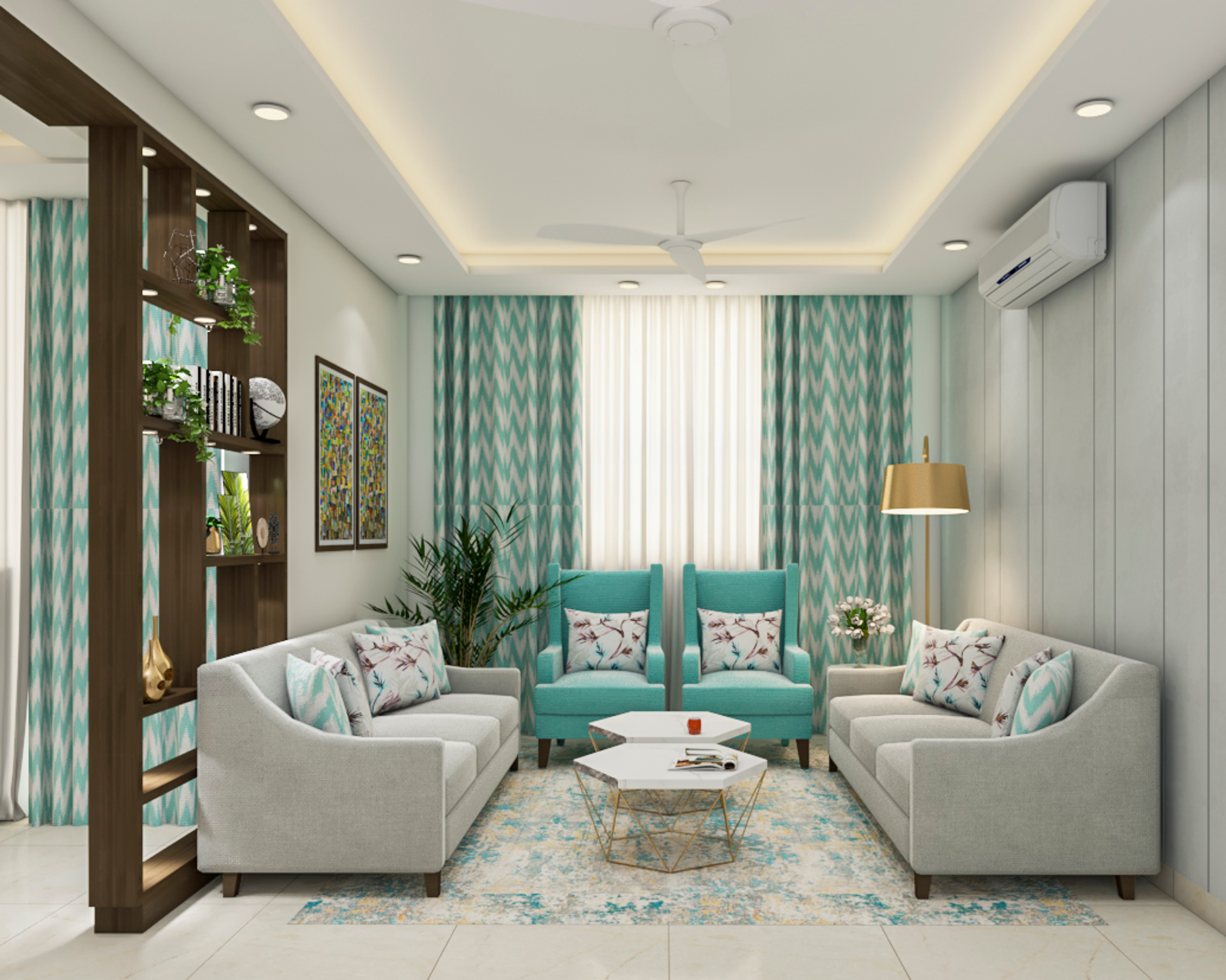 Contemporary Living Room - Livspace