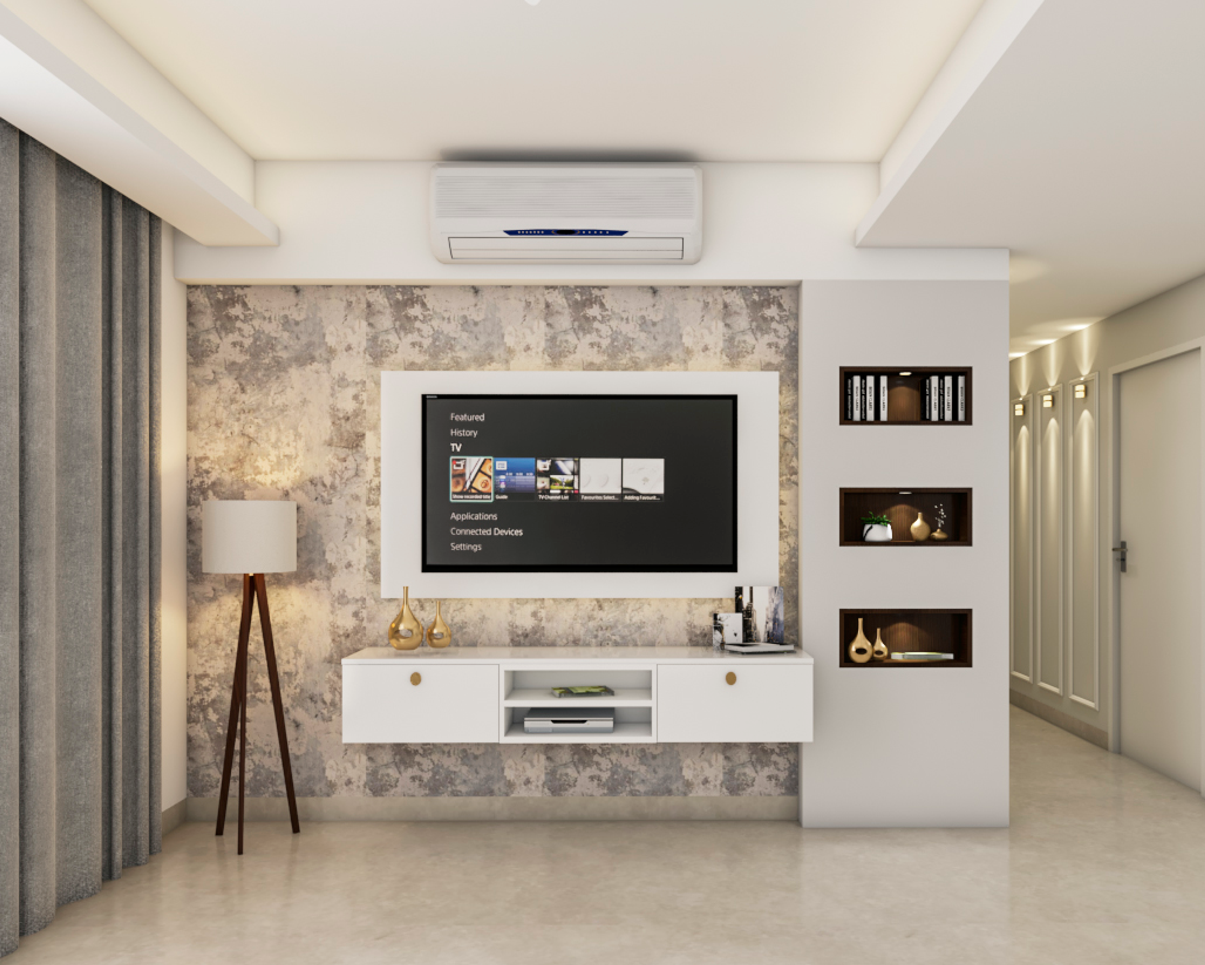 Modern Living Room - Livspace