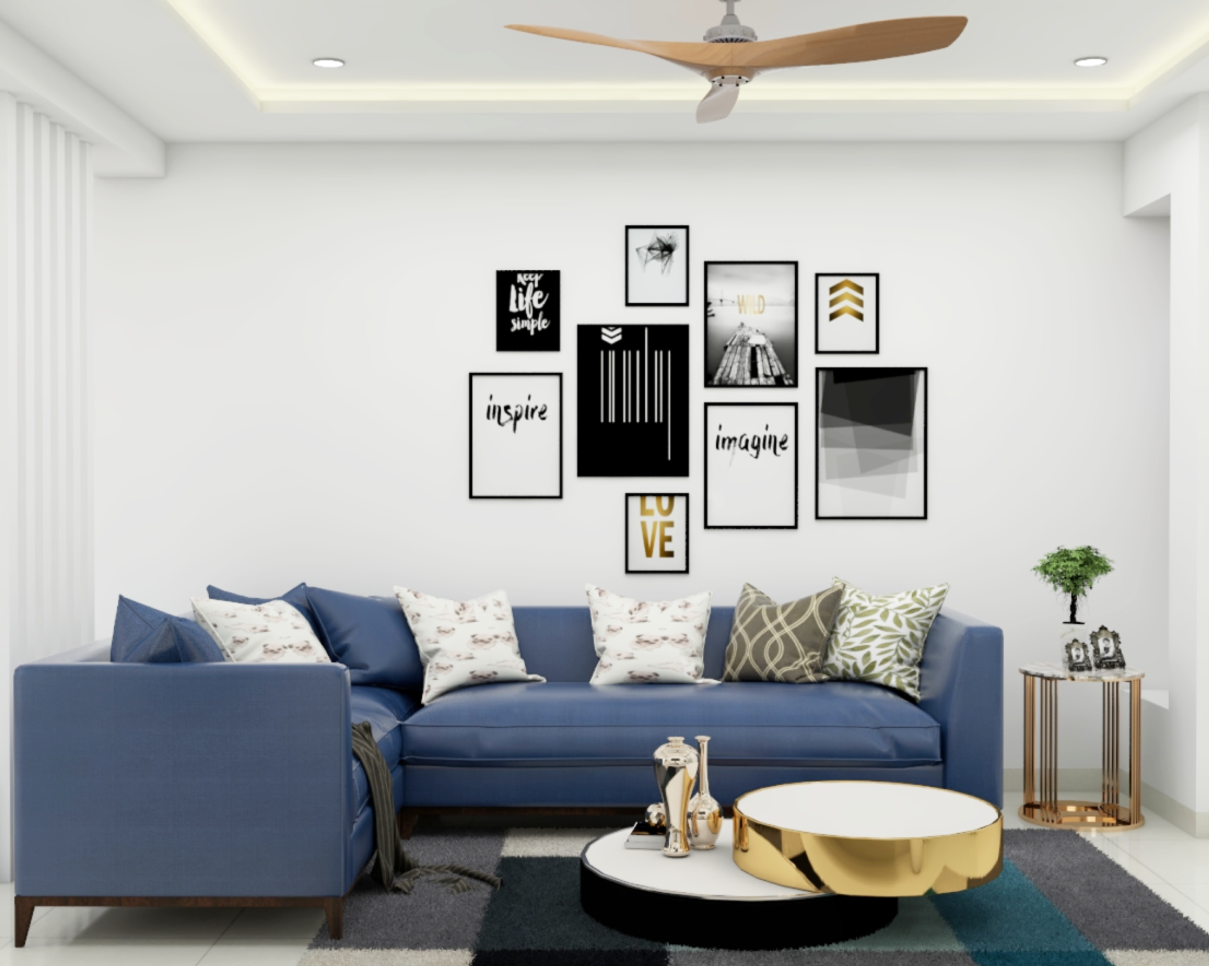 Contemporary Styled Convenient Spacious Living Room