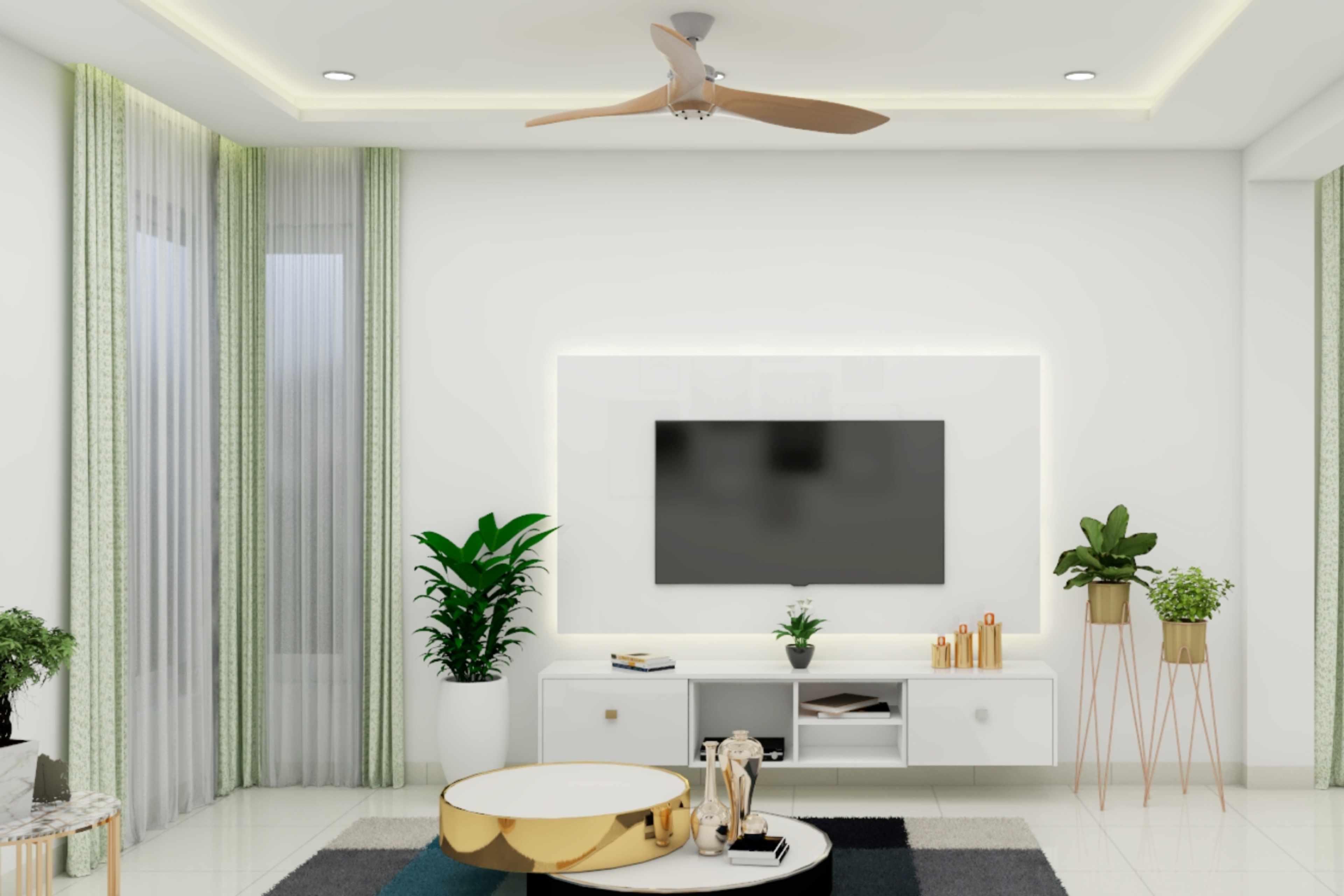 Contemporary Living Room - Livspace