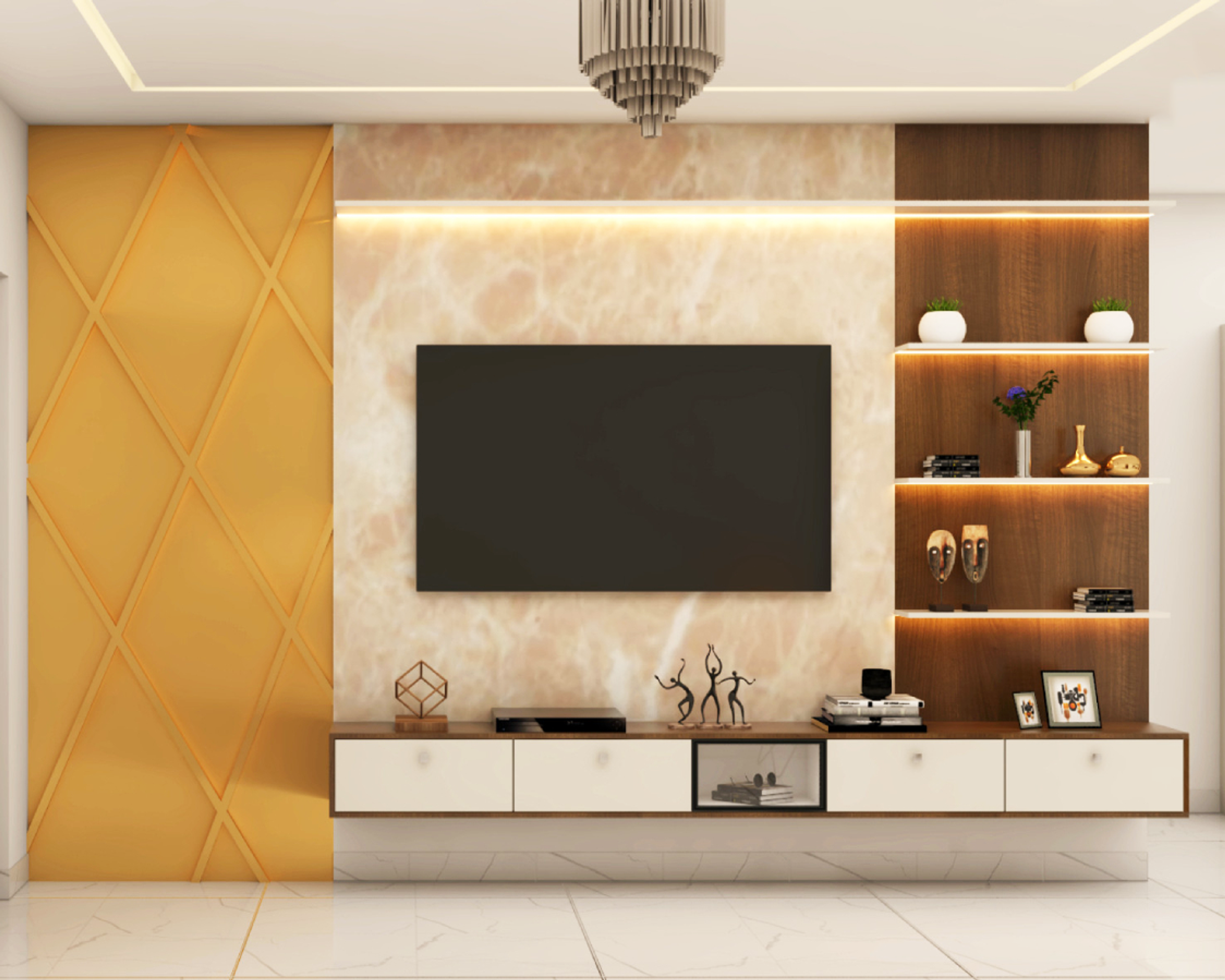 Spacious Living Room - Livspace